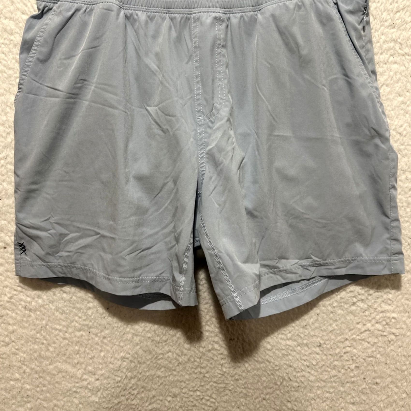 Rhone Rhone Shorts Men's L Blue Performance Athletic Drawstring Zip Pocket Black Lined Size US 33 - 5 Thumbnail