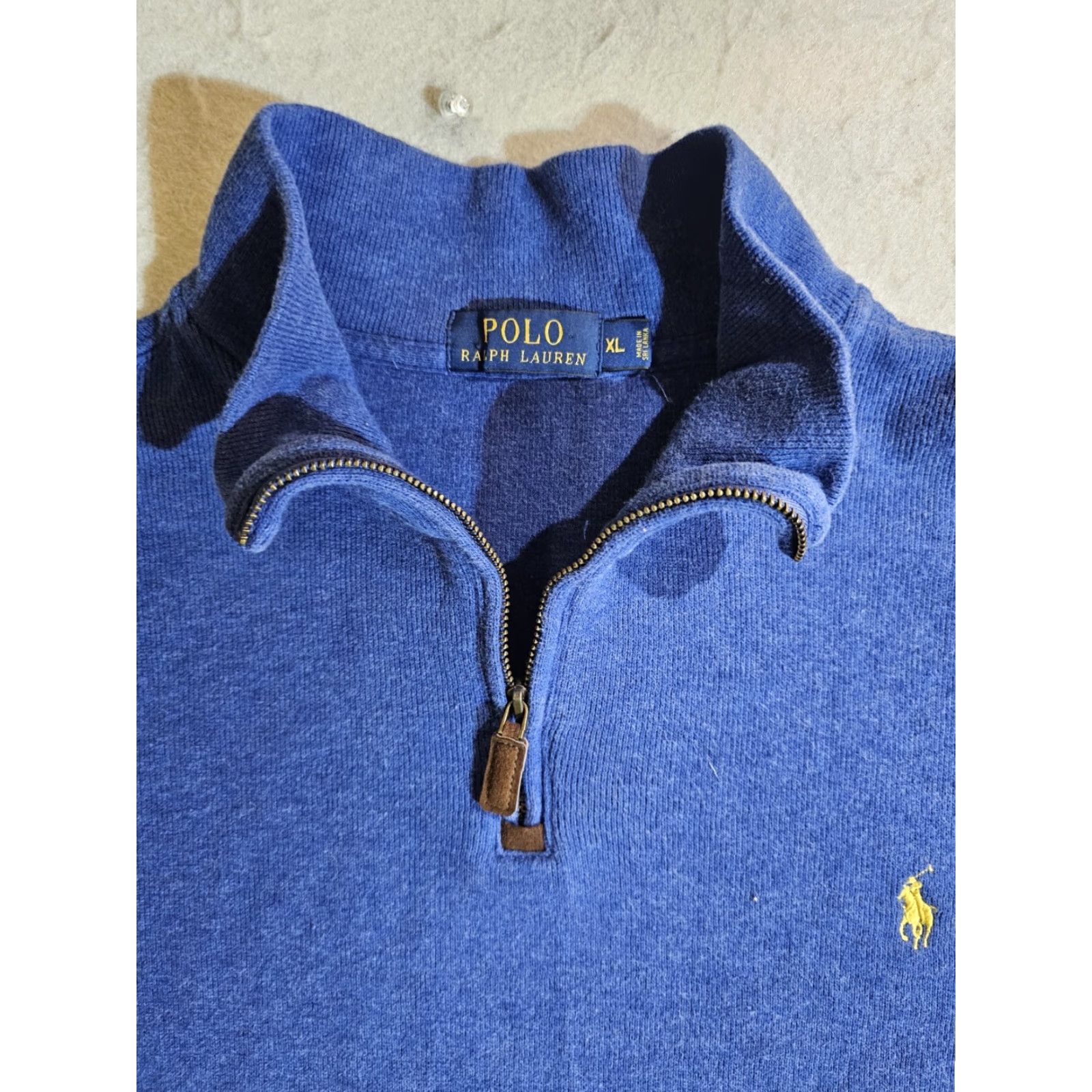 Polo Ralph Lauren Polo Ralph Lauren Classic Jersey 1/4 Zip Pullover Jumper Mens XL Blue Jersey Sweatshirt Size US XL / EU 56 / 4 - 3 Thumbnail
