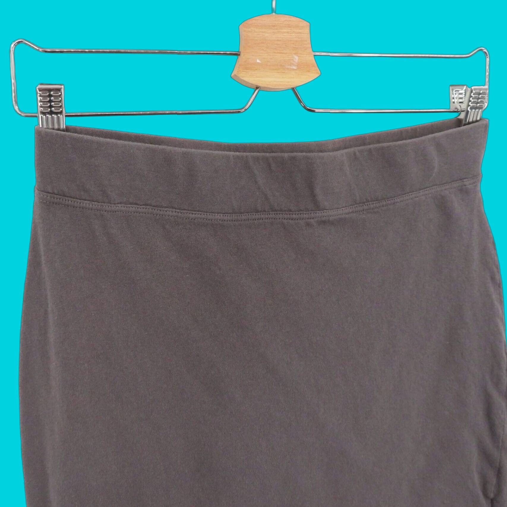 Frank & Eileen Frank & Eileen Skirt Women S Cotton Gray Asymmetrical Hem Straight & Pencil Pull On Short Vintage No Size 28" / US 6 / IT 42 - 1 Thumbnail