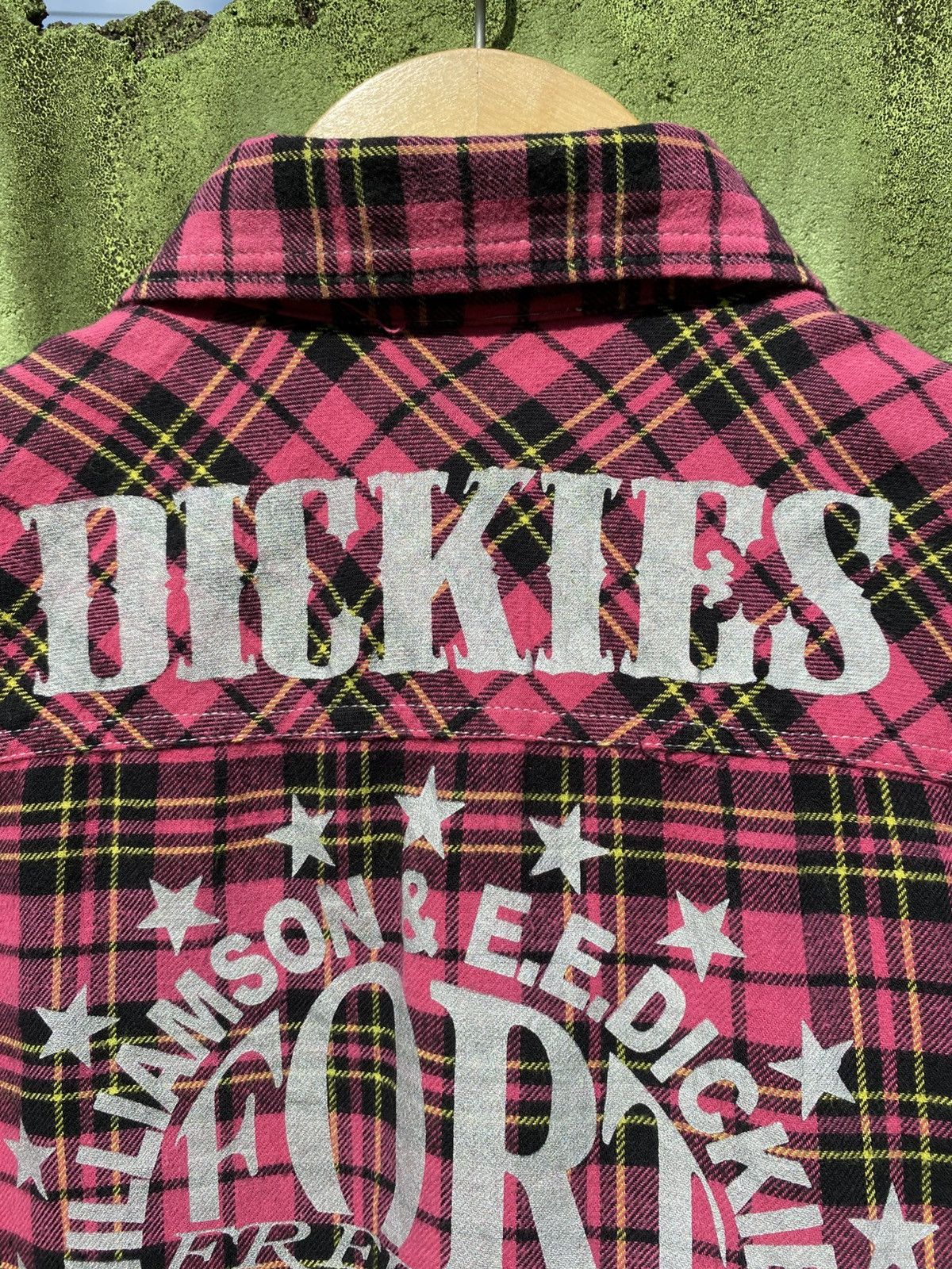 Dickies Dickies Pink Plaid Grunge Flannel Shirt Vintage Workwear Size ONE SIZE - 13 Thumbnail