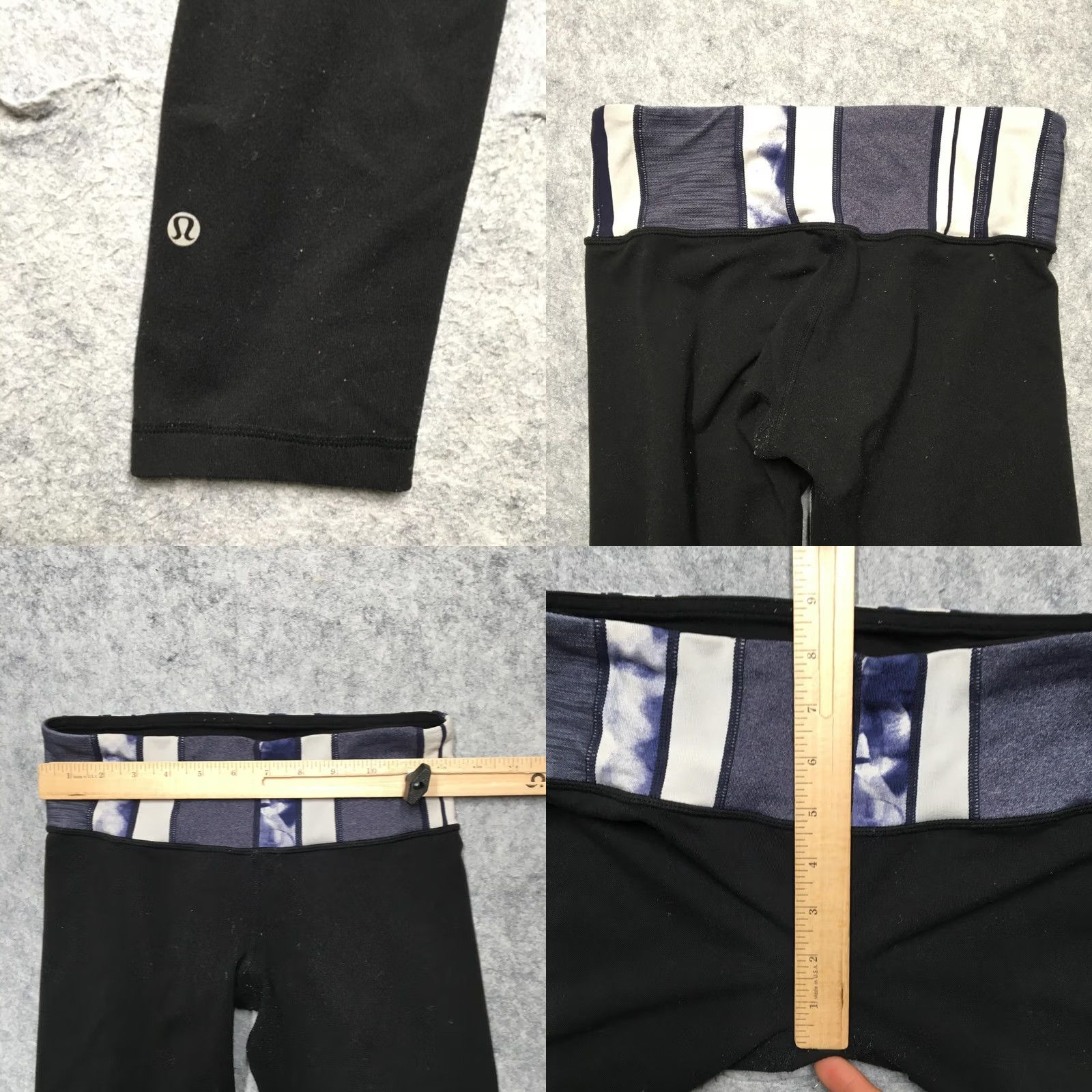 Lululemon Lululemon Leggings Womens 4 Black Mid Rise Capri Colorblock Waist Yoga Athletic Capris Size 27" / US 4 / IT 40 - 8 Thumbnail
