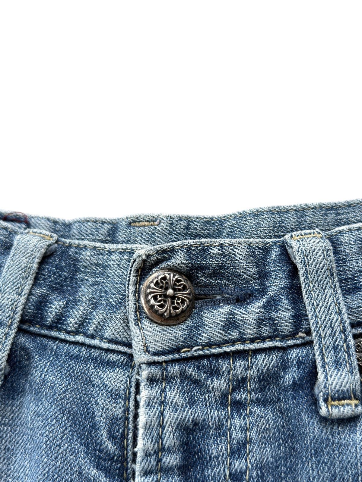 Chrome Hearts 1/1 Chrome Hearts Moussy Japanese Denim Cross Jeans Size US 26 / EU 42 - 14 Thumbnail