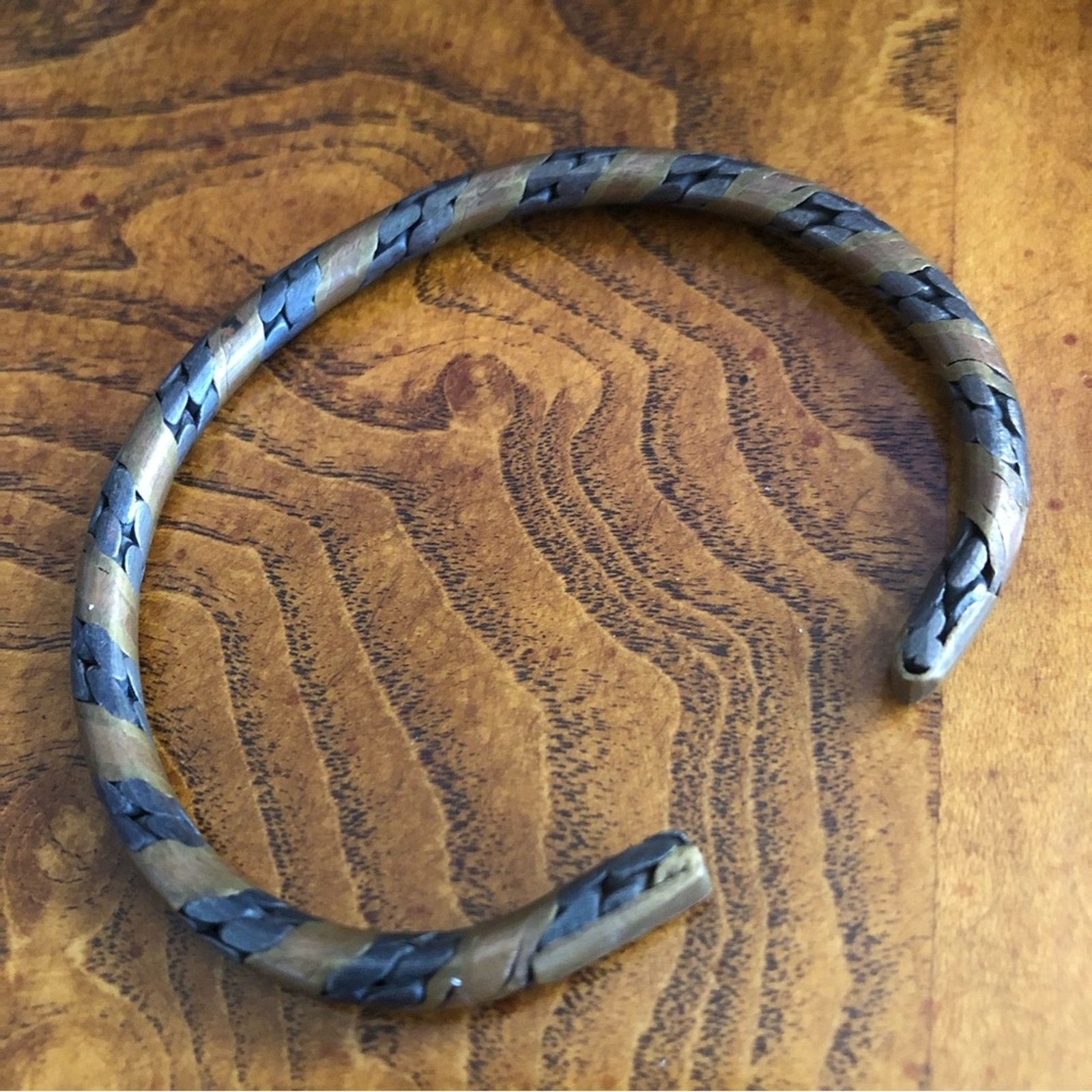 Vintage Vintage handcrafted triple metal braided bracelet Size ONE SIZE - 2 Thumbnail