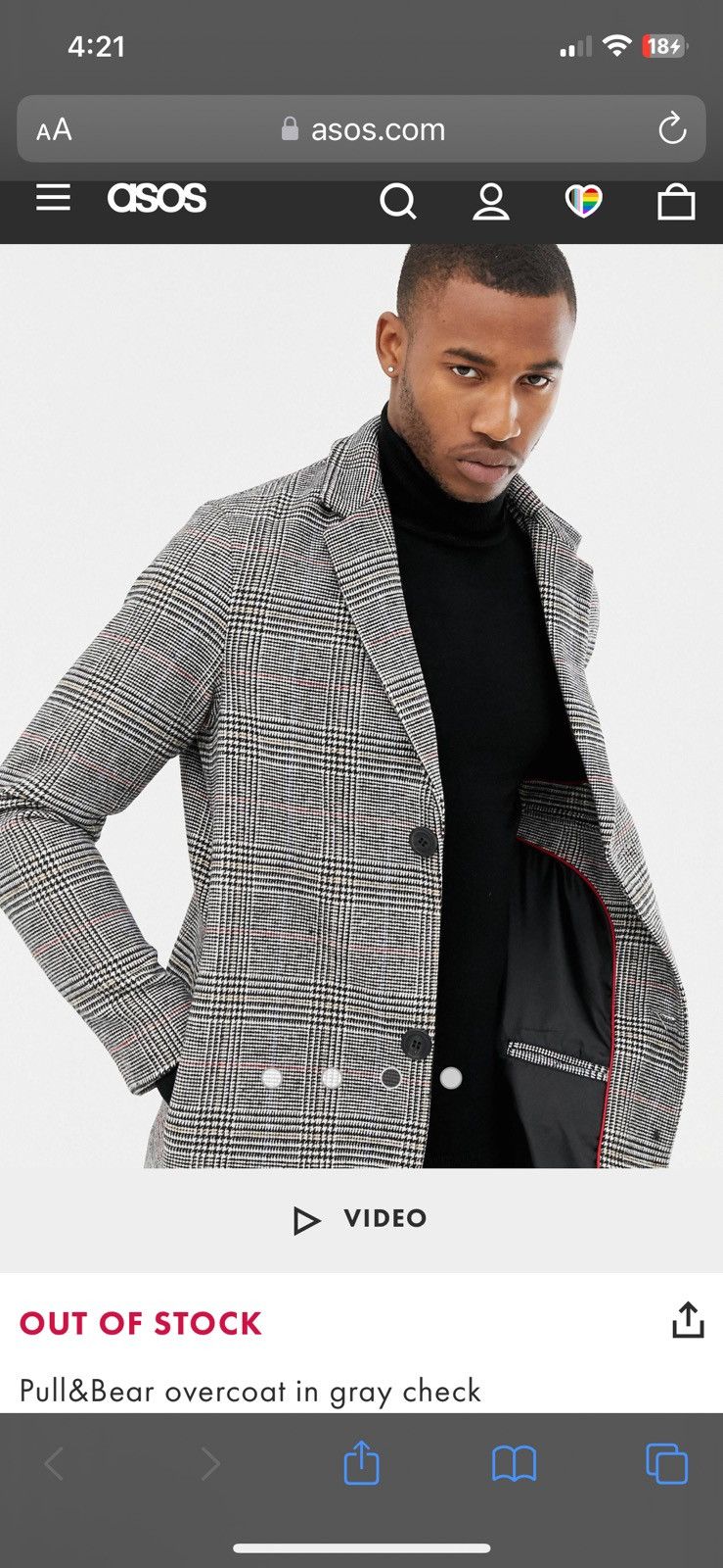 Asos Pull & Bear/ASOS Longcoat/overcoat Size US M / EU 48-50 / 2 - 8 Thumbnail
