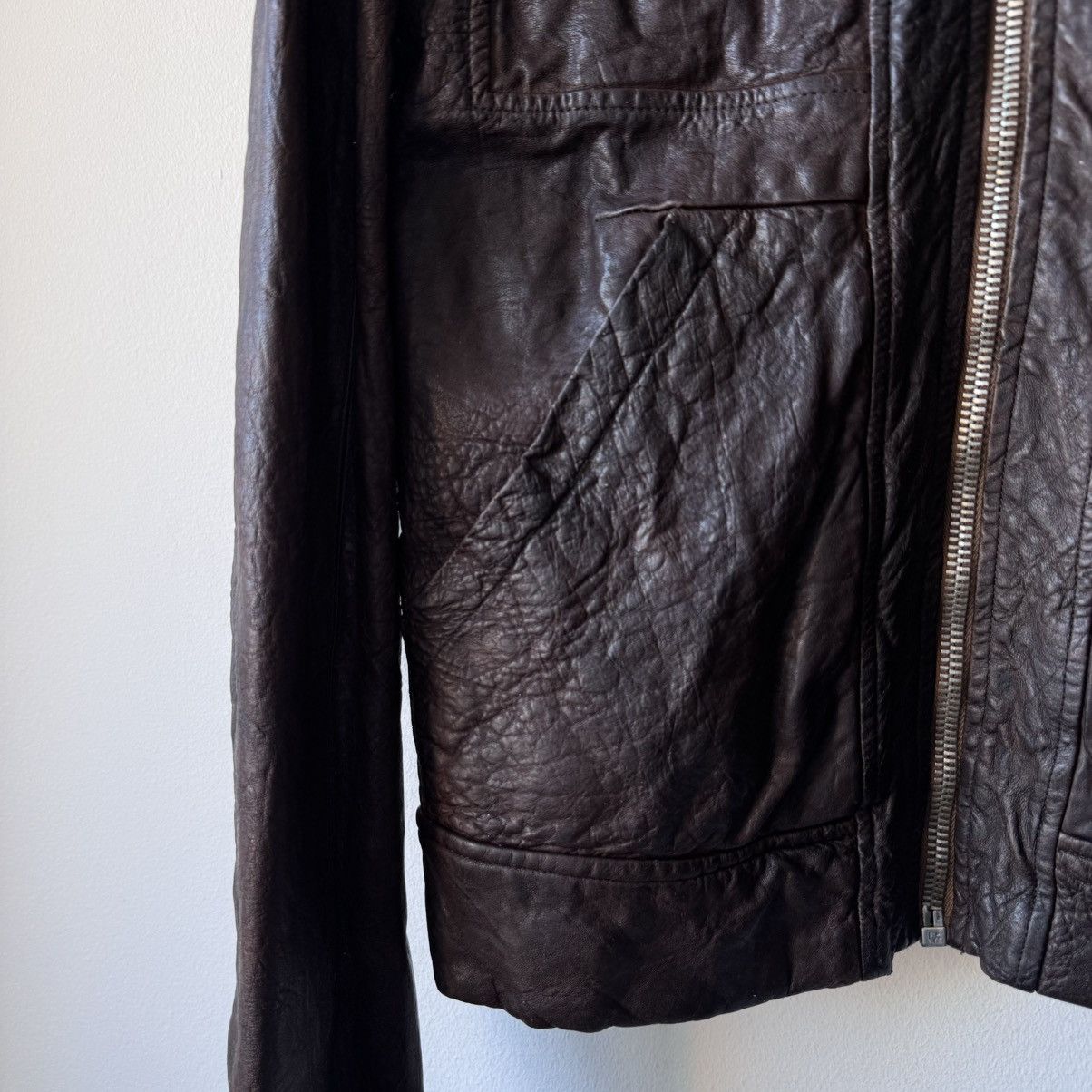 Rick Owens Rick Owens FW2008 Dust Hammered Lamb Leather Bruiser Jacket Size US M / EU 48-50 / 2 - 5 Thumbnail