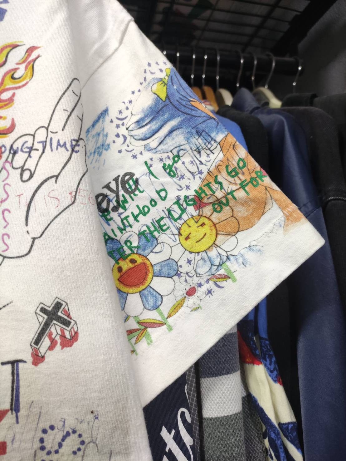 Saint Michael × Takashi Murakami Saint Michael x Takashi Murakami Over Print Graphic T-Shirt Size US L / EU 52-54 / 3 - 13 Thumbnail