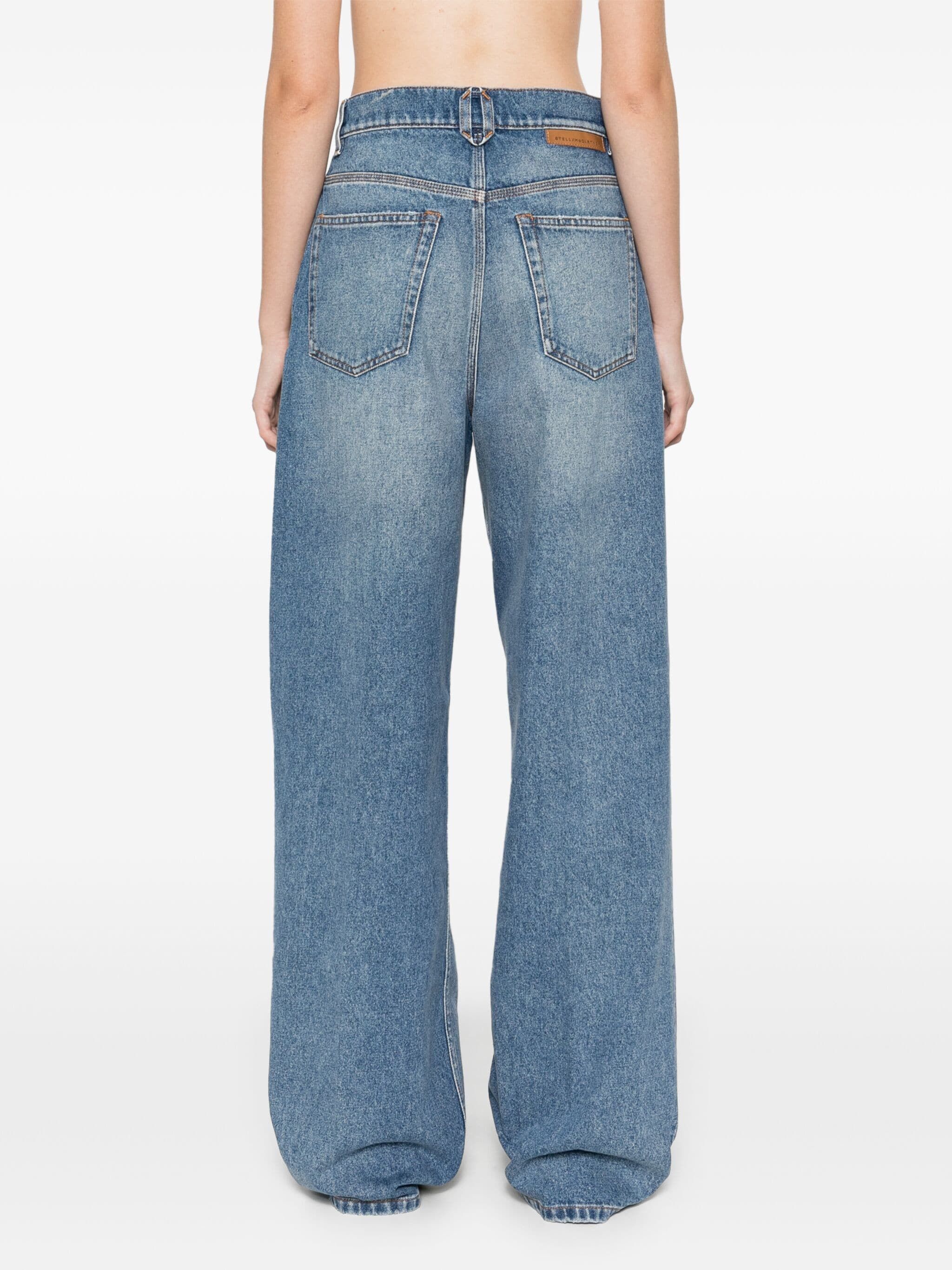 Stella McCartney o1s22i1n1024 Straight Fit Jeans in Blue Size 25" / US 0 / IT 36 - 4 Thumbnail