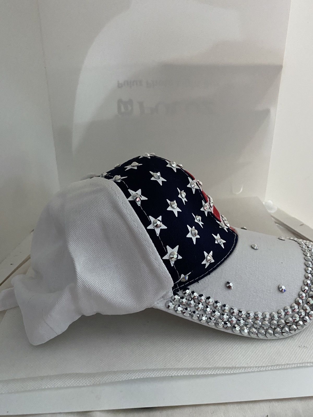The Unbranded Brand Red white and blue bling out baseball cap Size ONE SIZE - 2 Thumbnail
