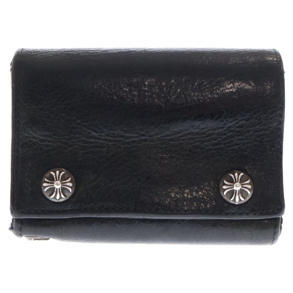 Chrome Hearts CHROME HEARTS 3 Fold Leather Wallet Cross