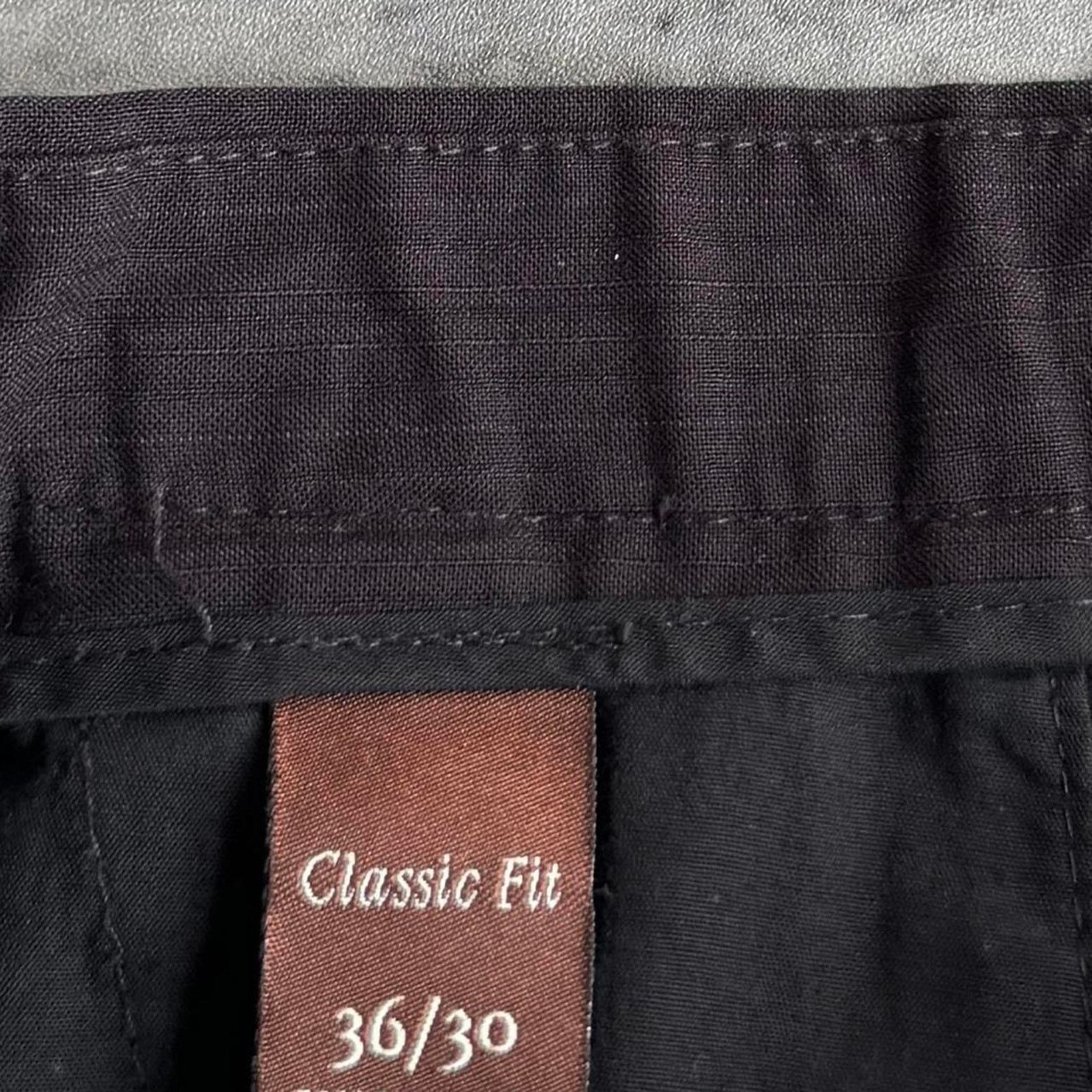 Japanese Brand × Perry Ellis Vintage Y2K Black Pinstripe Classic Fit Essential Pants Size US 35 - 4 Thumbnail