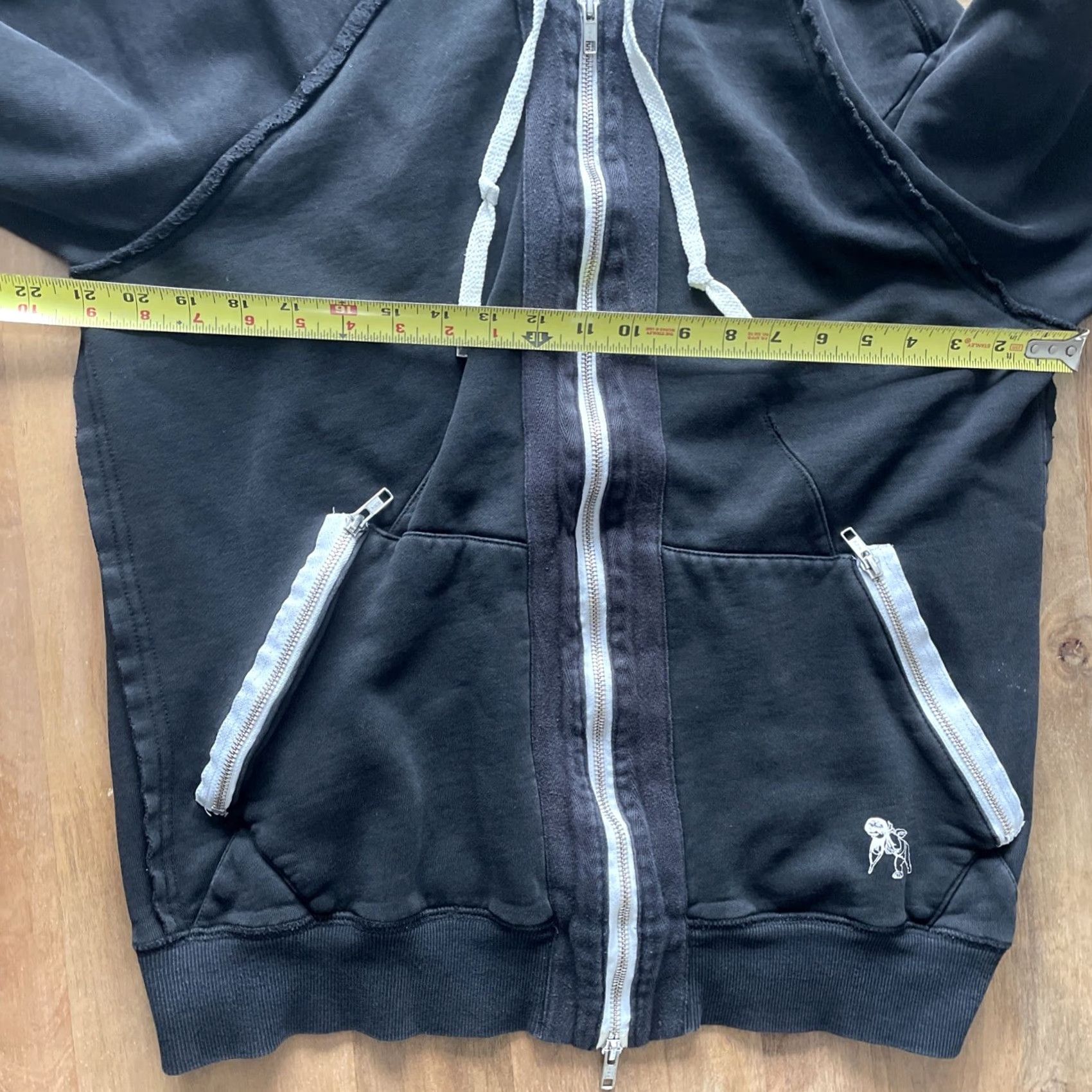 Prps PRPS Trapezium Hoodie Mens Size M Black Zip Up Fleece Sweatshirt Sweater Size US M / EU 48-50 / 2 - 8 Thumbnail