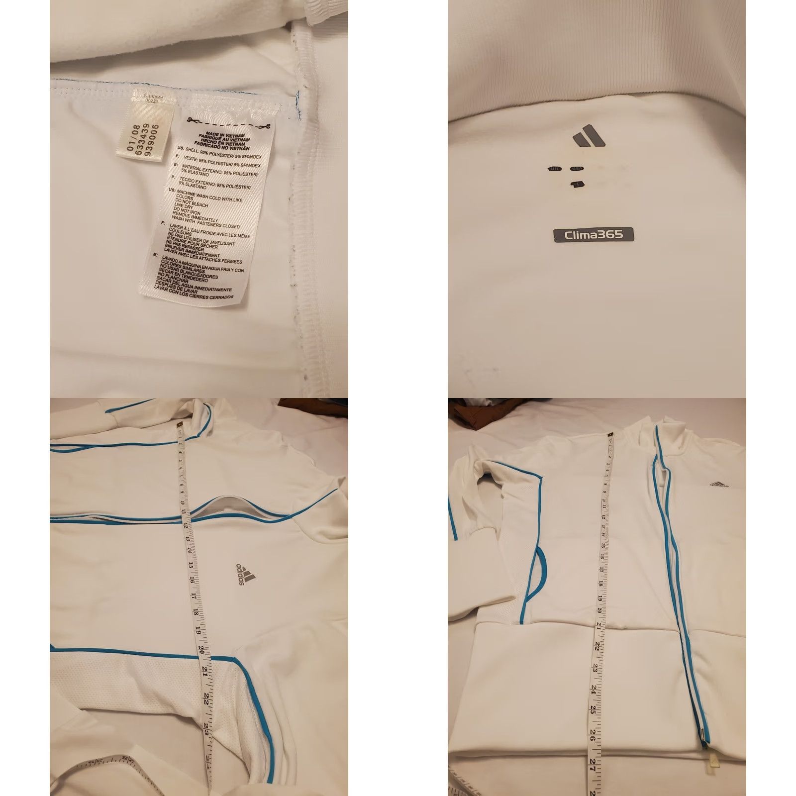 Adidas VINTAGE Adidas Supernova Clima365 Track Jacket White Womens Sz L Size L / US 10 / IT 46 - 8 Thumbnail