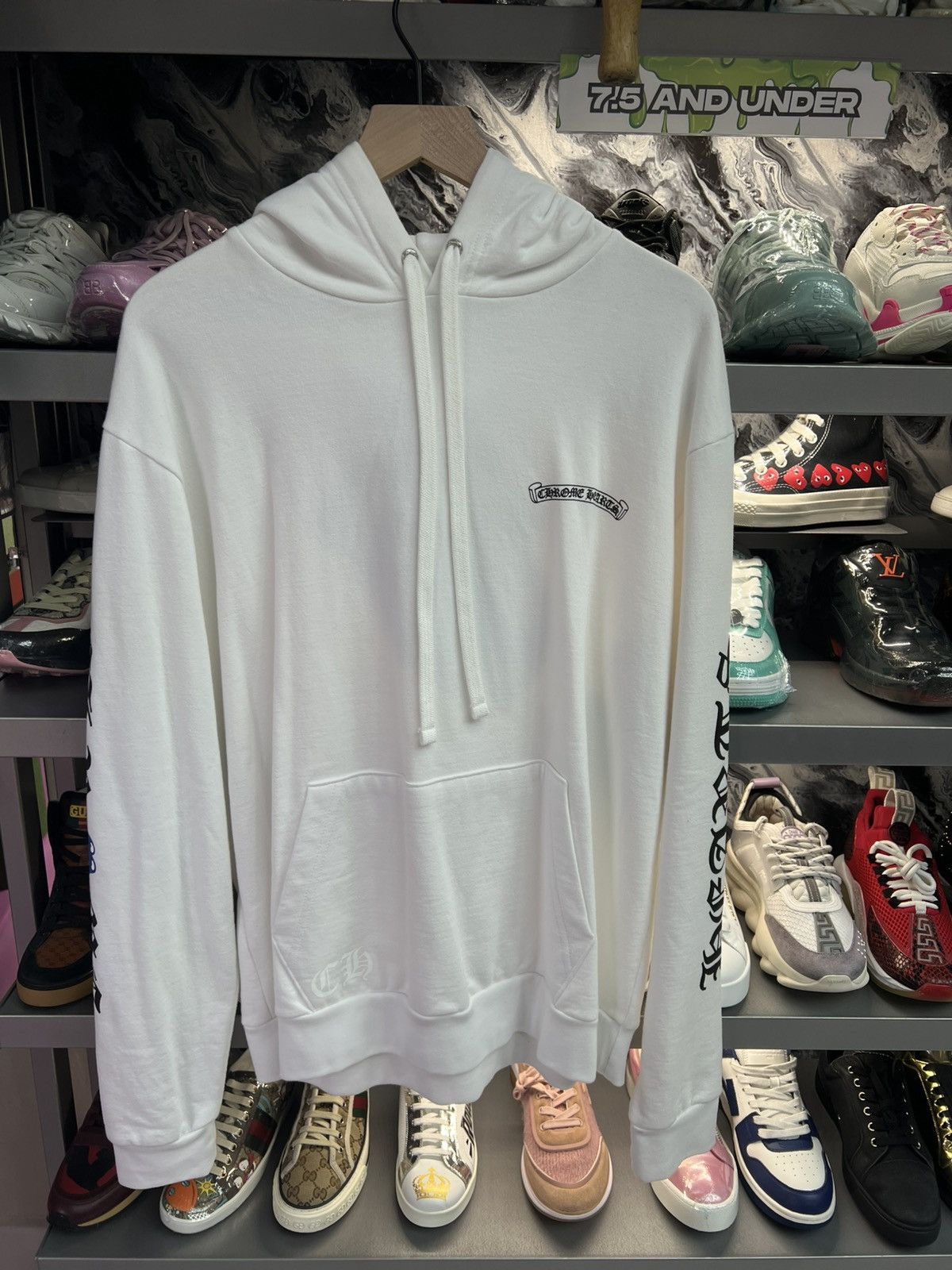 Chrome Hearts White Rolling Stone Hoodie