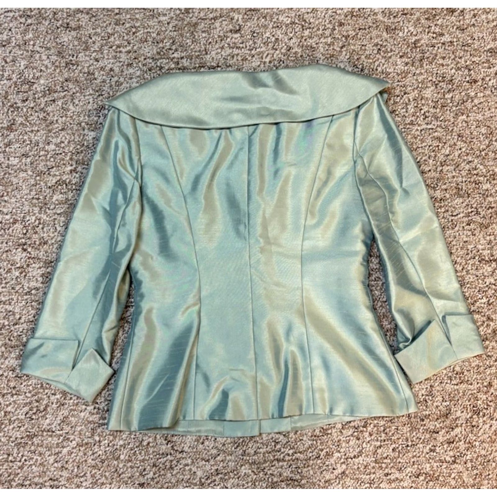 Alex Evenings VINTAGE Alex Evenings Skirt Womens 6 Turquoise Two Piece Long Jeweled Top Set Size Light BLue Size M / US 6-8 / IT 42-44 - 4 Thumbnail