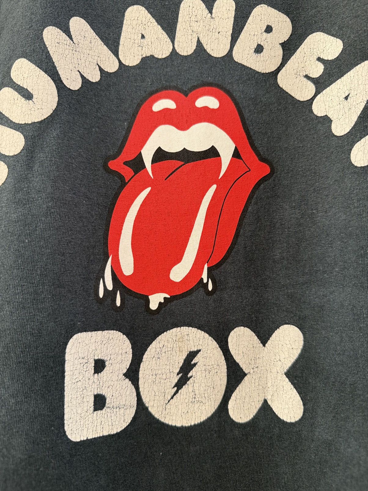 Band Tees Thrashed Vintage Rolling Stone Humanbeat Box Tek One Grunge Size US XL / EU 56 / 4 - 3 Thumbnail