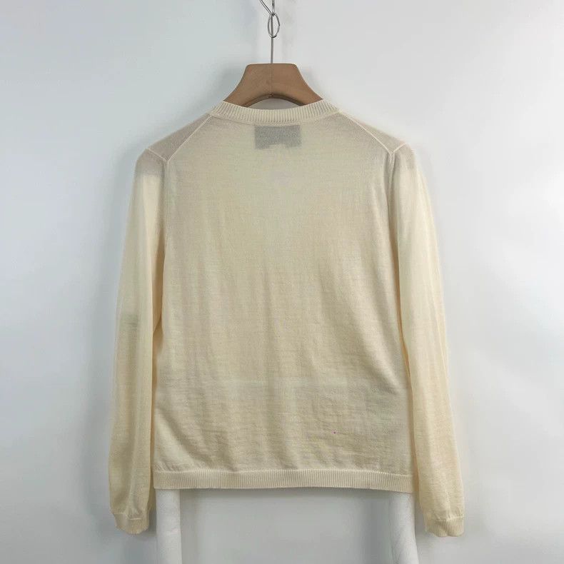 Gucci Beige V-neck knitted cardigan sweater