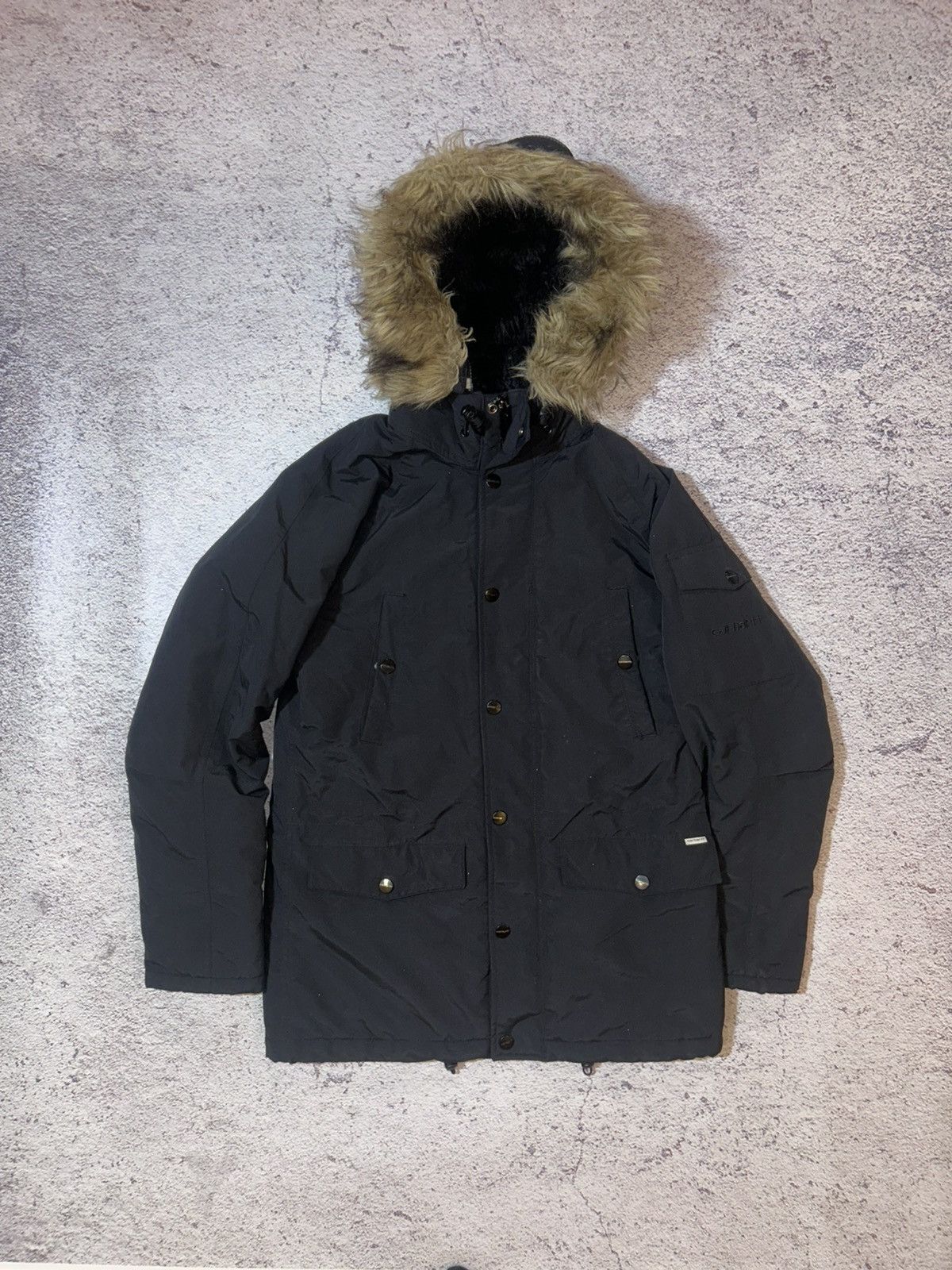 Carhartt Carhartt WIP W’ Anchorage Parka Black – Fur Hood – Size S Size US S / EU 44-46 / 1 - 1 Thumbnail