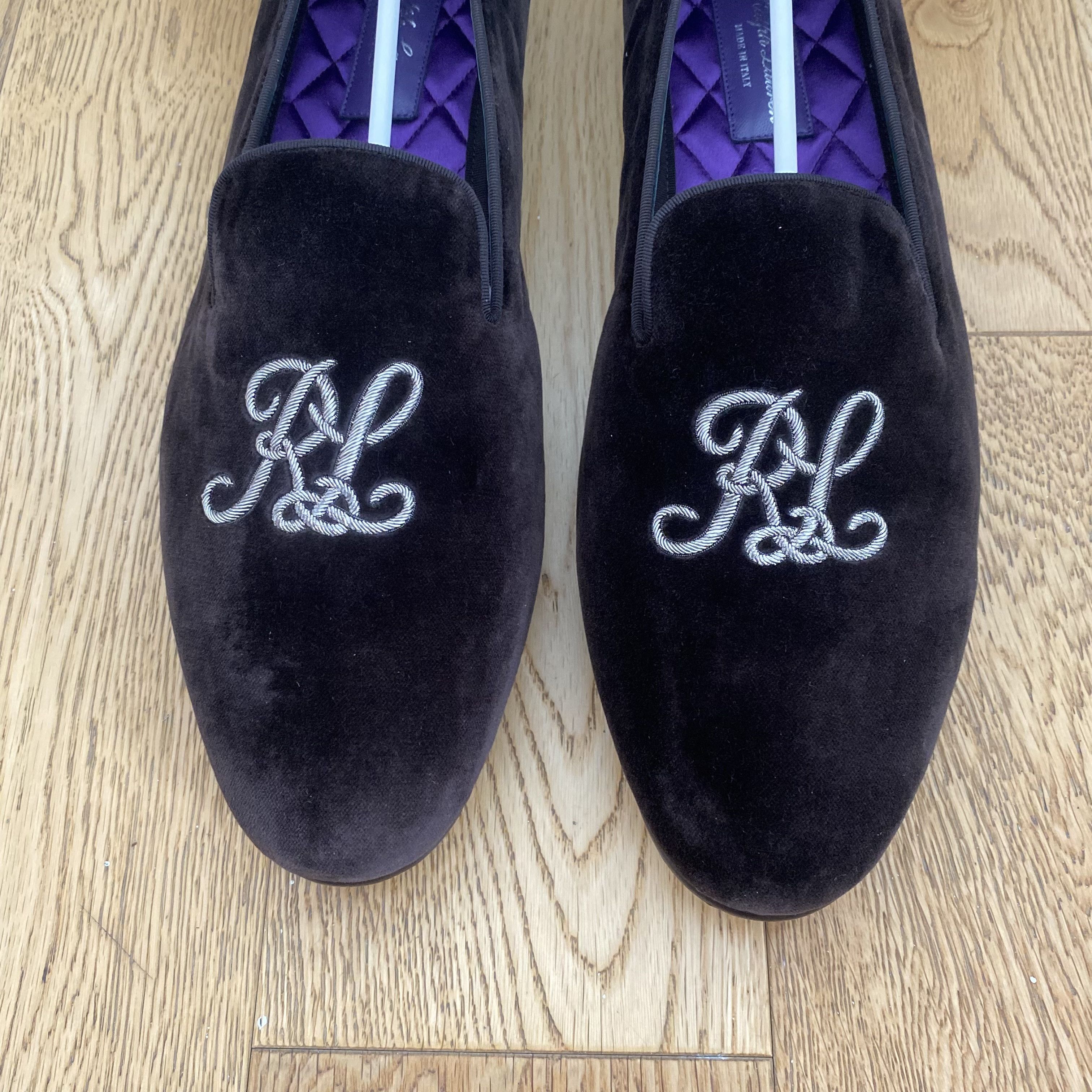 Ralph Lauren Purple Label Ralph Lauren Purple Label Alonzo Velvet Loafers Slippers Size US 13 / EU 46 - 3 Thumbnail