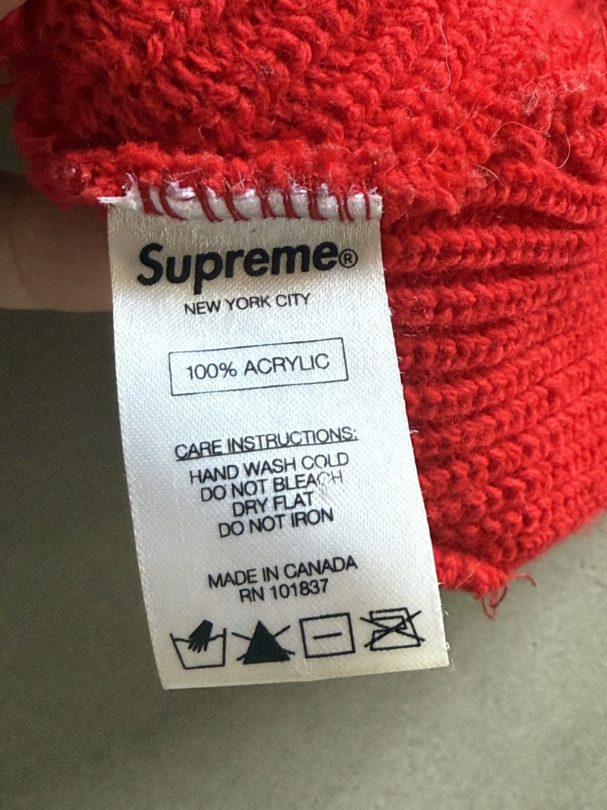 Supreme Red Supreme Folded Beanie Size ONE SIZE - 4 Thumbnail