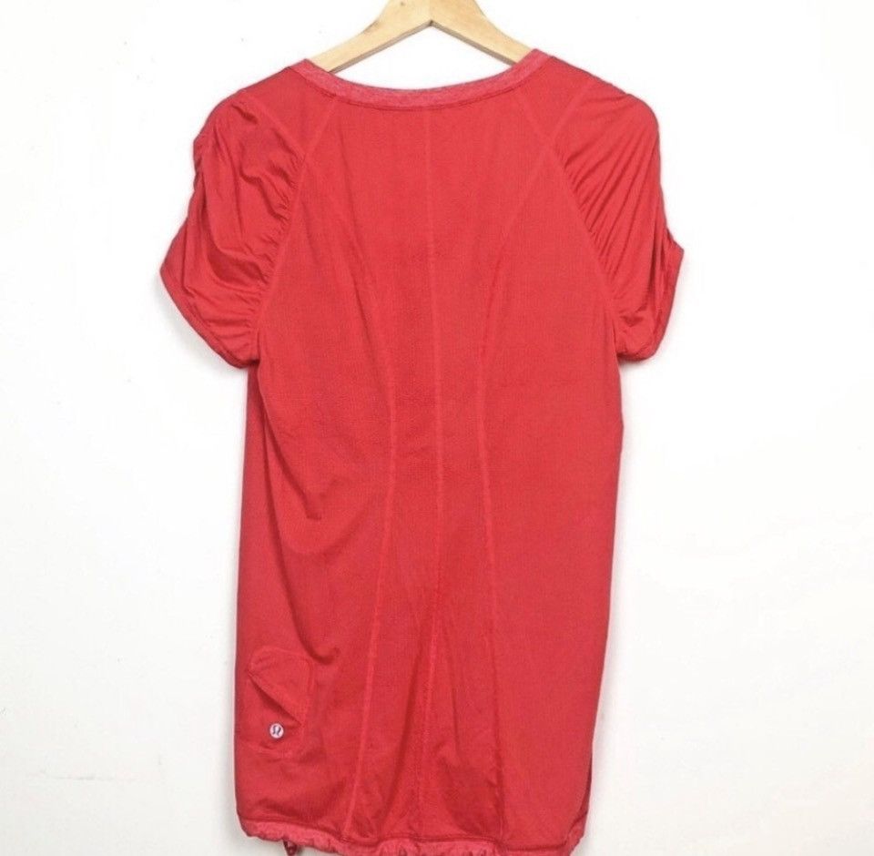 Lululemon Lululemon Run: Willpower Tech Short Sleeve Tee Top Red sz.6 Size S / US 4 / IT 40 - 4 Thumbnail