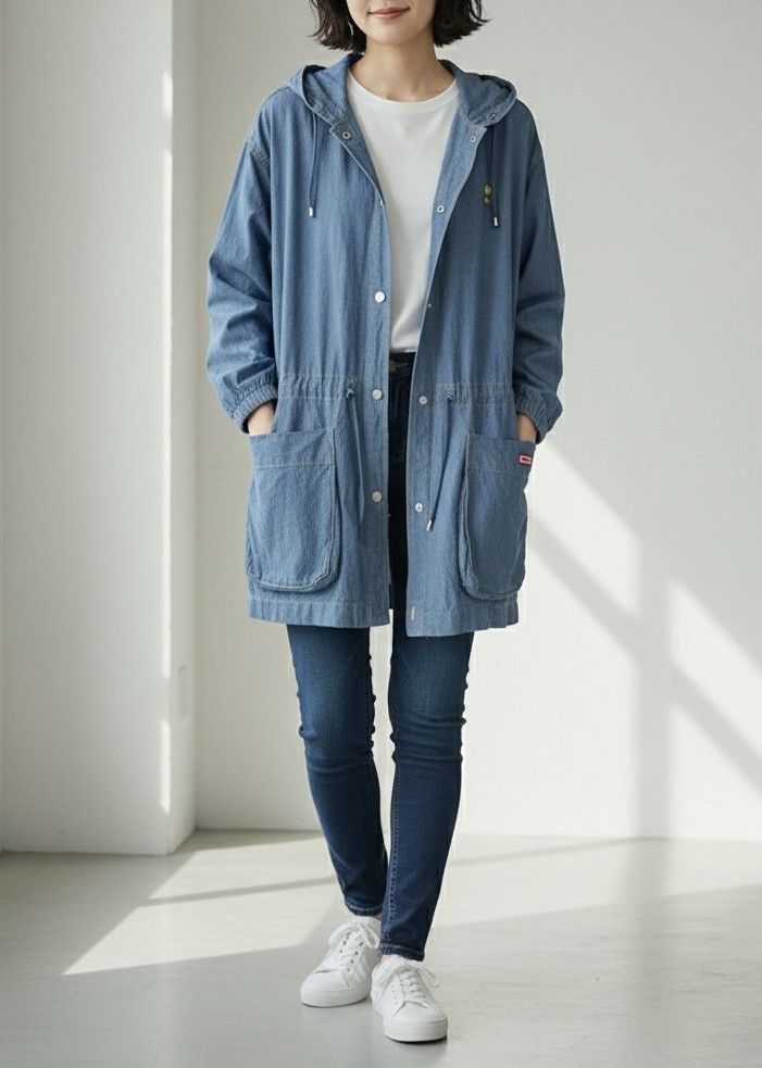 Vintage mercibeaucoup Issey Miyake Denim Hooded Parka Jacket