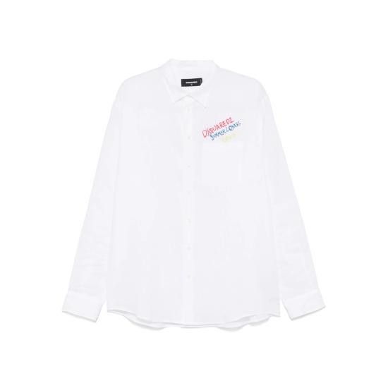 Dsquared2 DSQUARED2 Men Long Tops D35294 S78DM0048 100 WHITE Size US S / EU 44-46 / 1 - 1 Thumbnail