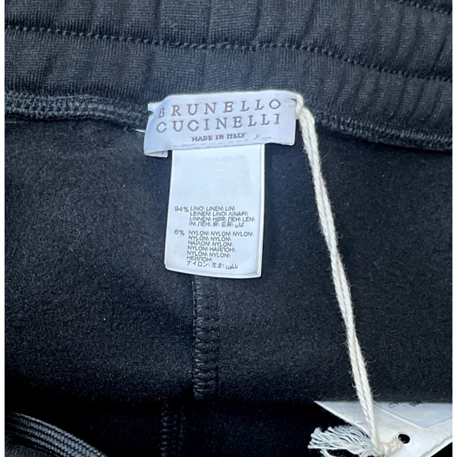Brunello Cucinelli $1,695 NWT Brunello Cucinelli Black Linen Joggers Size S Size US 32 / EU 48 - 8 Thumbnail