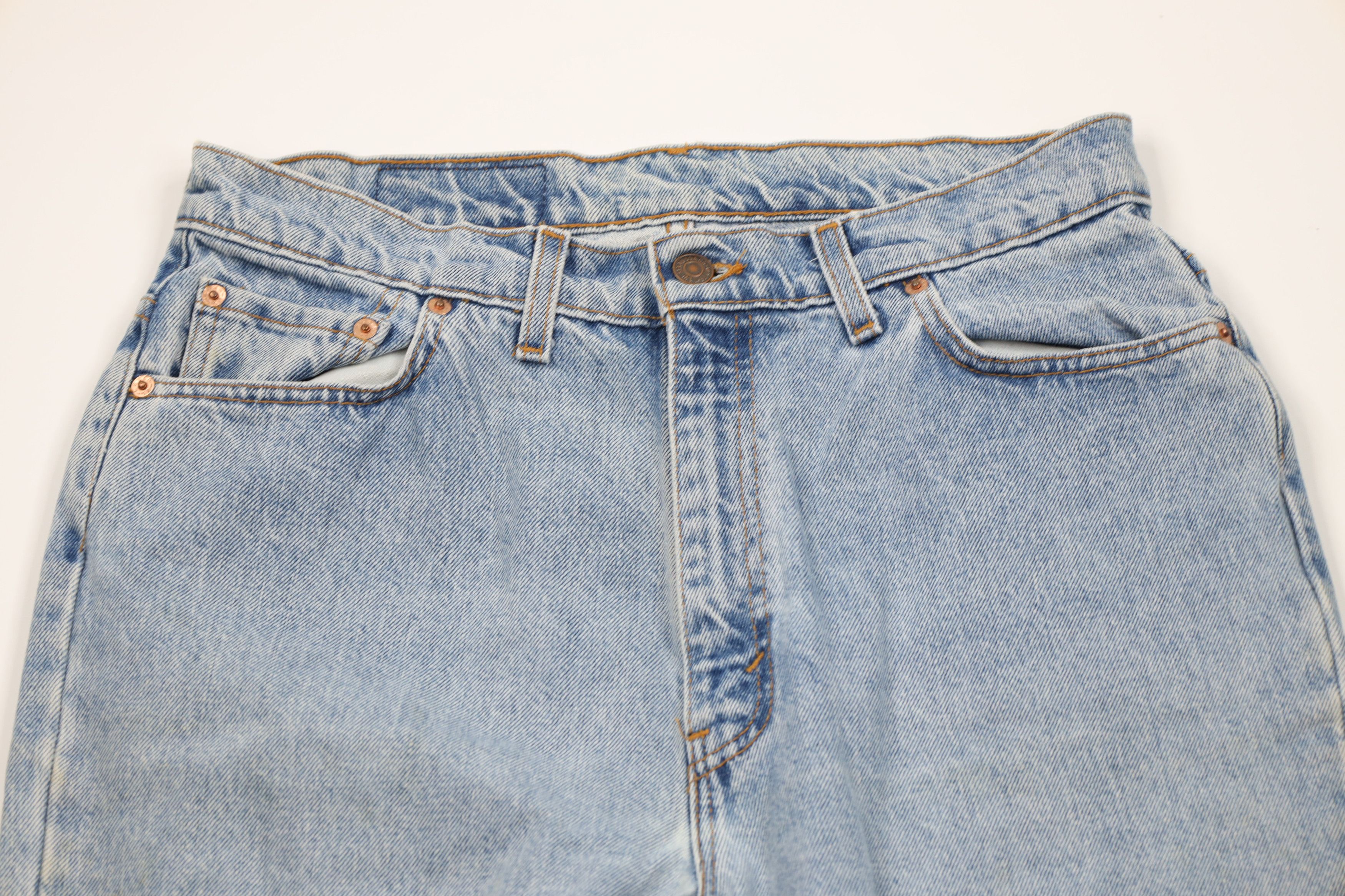 Levi's Vintage 90s Levis 521 Tapered Leg Fit Denim Jeans Blue Size US 32 / EU 48 - 2 Thumbnail