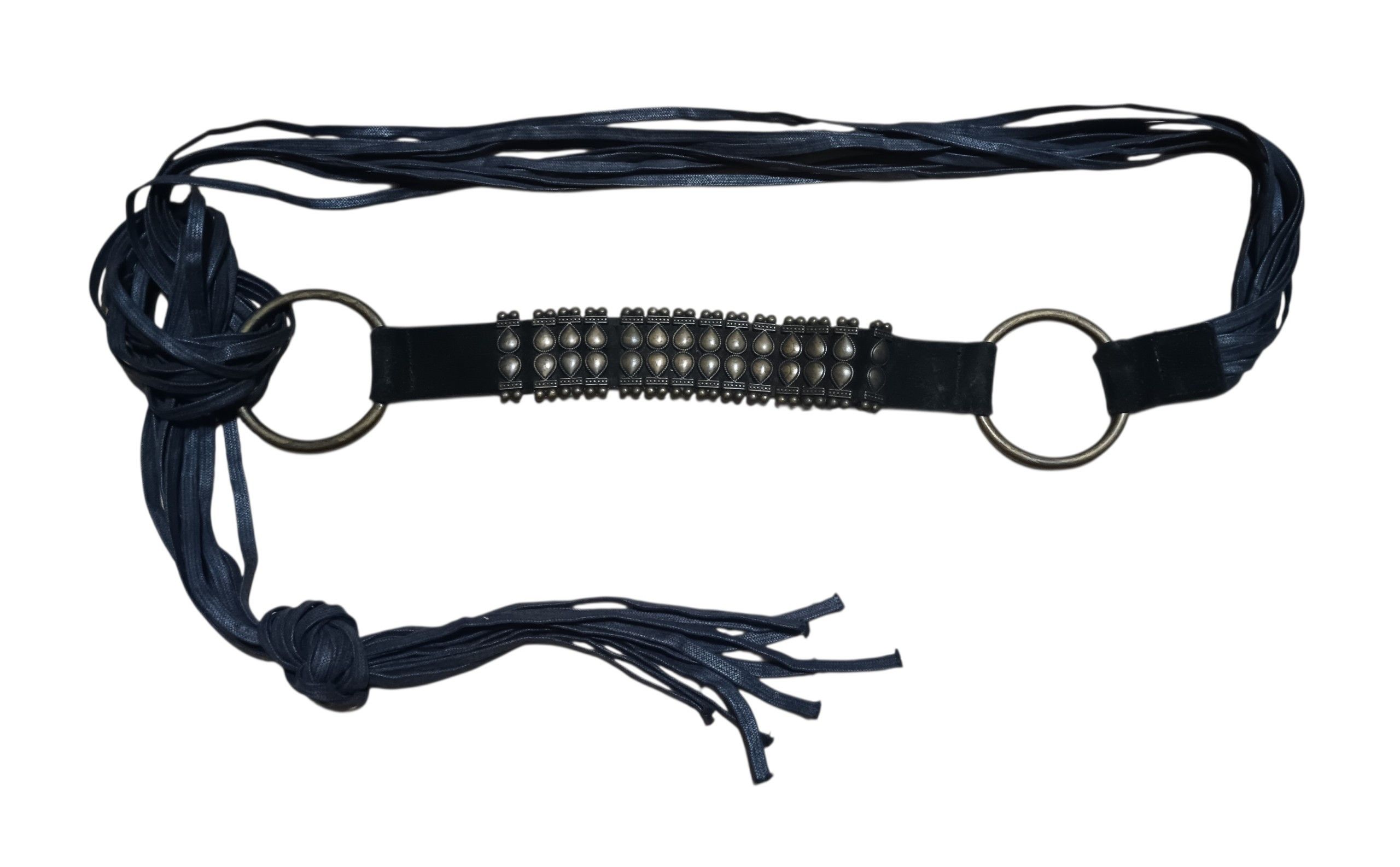 Genuine Leather ALCHIMIA BRASS FRINGED BONDAGE SUADE LEATHER BELT Size ONE SIZE - 1 Thumbnail