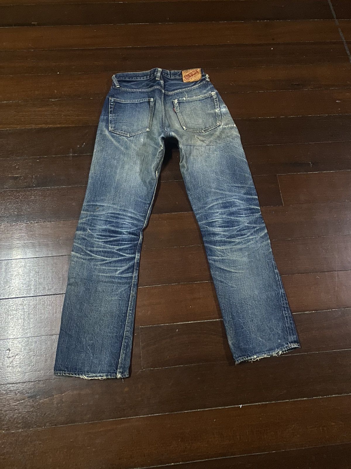 Denime FIRE 🔥 VINTAGE DENIME JAPAN DISTRESSED REWORK FADED JEANS Size US 29 - 13 Thumbnail