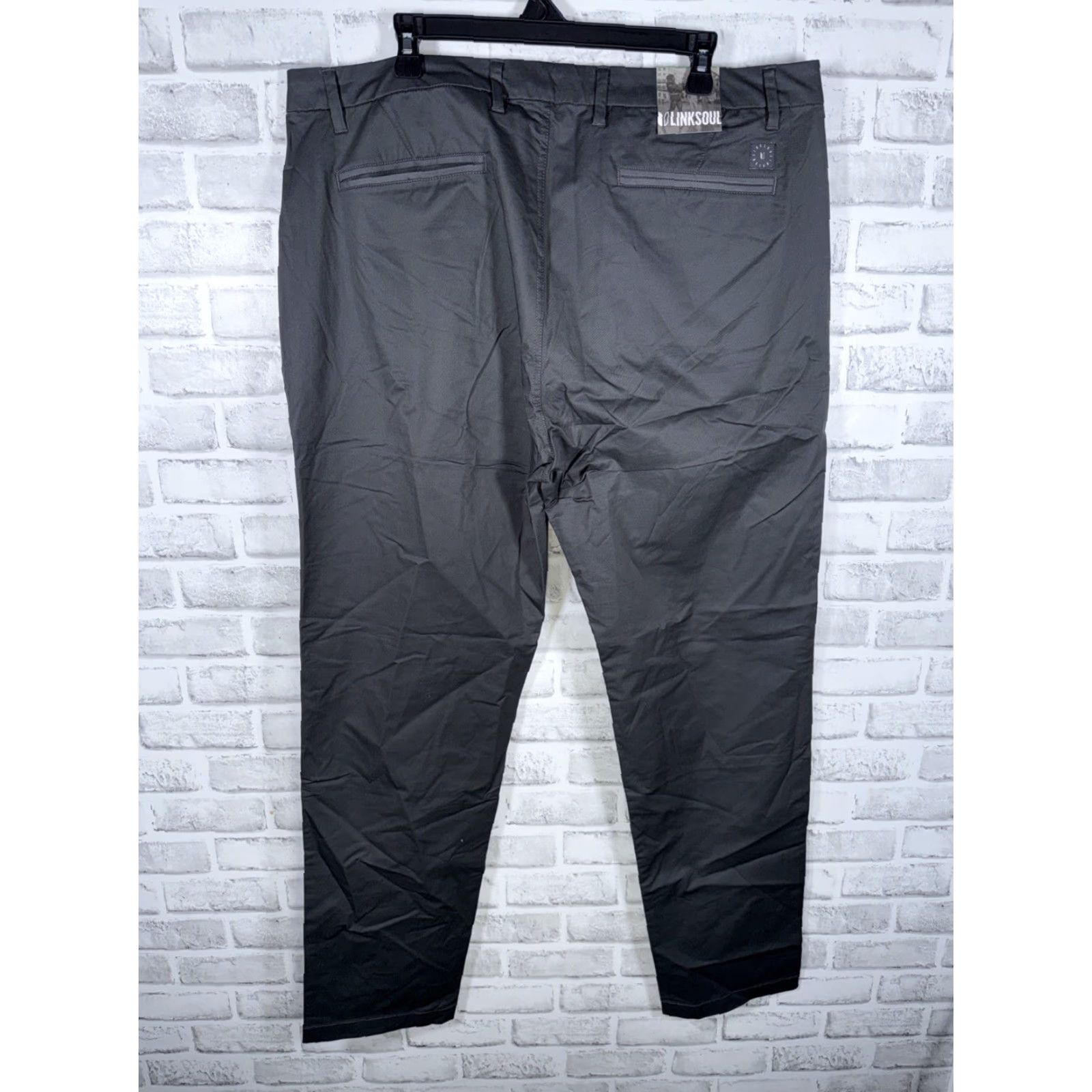 Vintage NWT Linksoul Charcoal Chino Golf Pants Mens 40R 33 Inseam Gray Regular 40 Mens Pants Chino Golf Size US 40 / EU 56 - 7 Thumbnail
