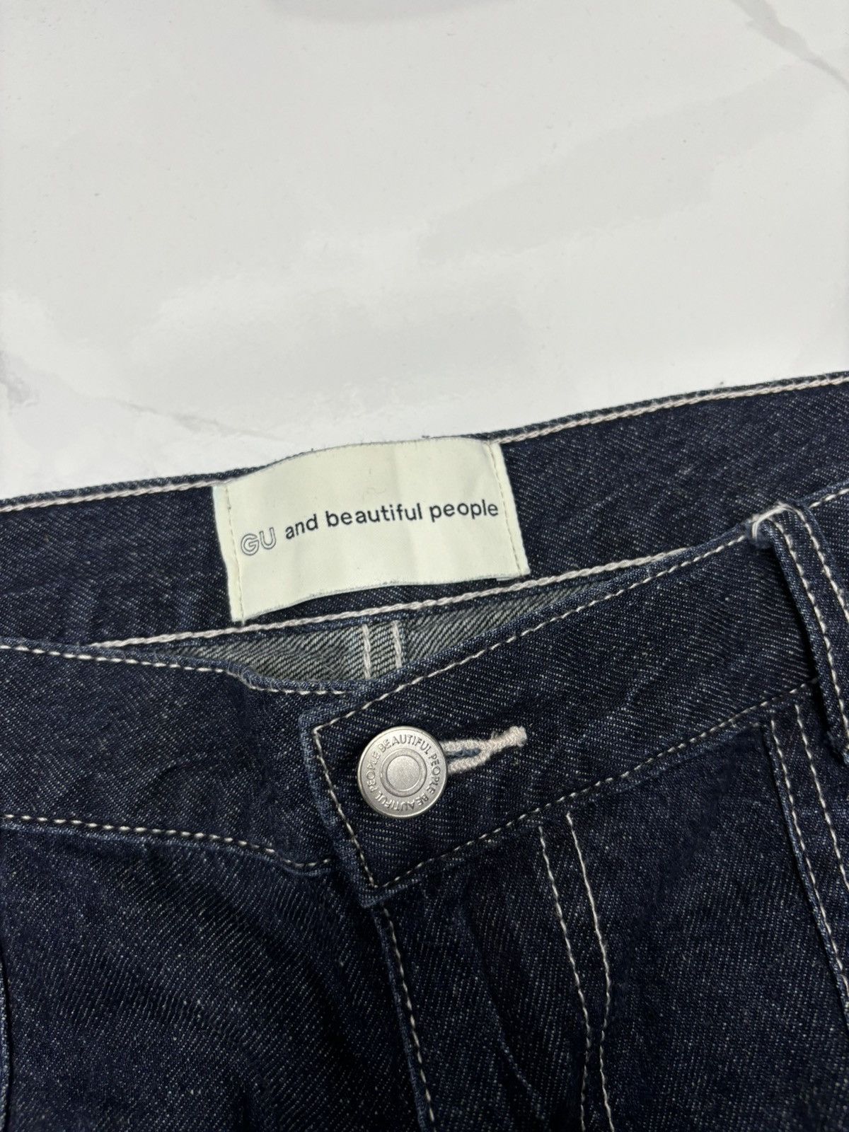 GU × Jun Takahashi Vintage GU and Beautiful People Baggy Denim Distress Jeans Size US 36 / EU 52 - 9 Thumbnail