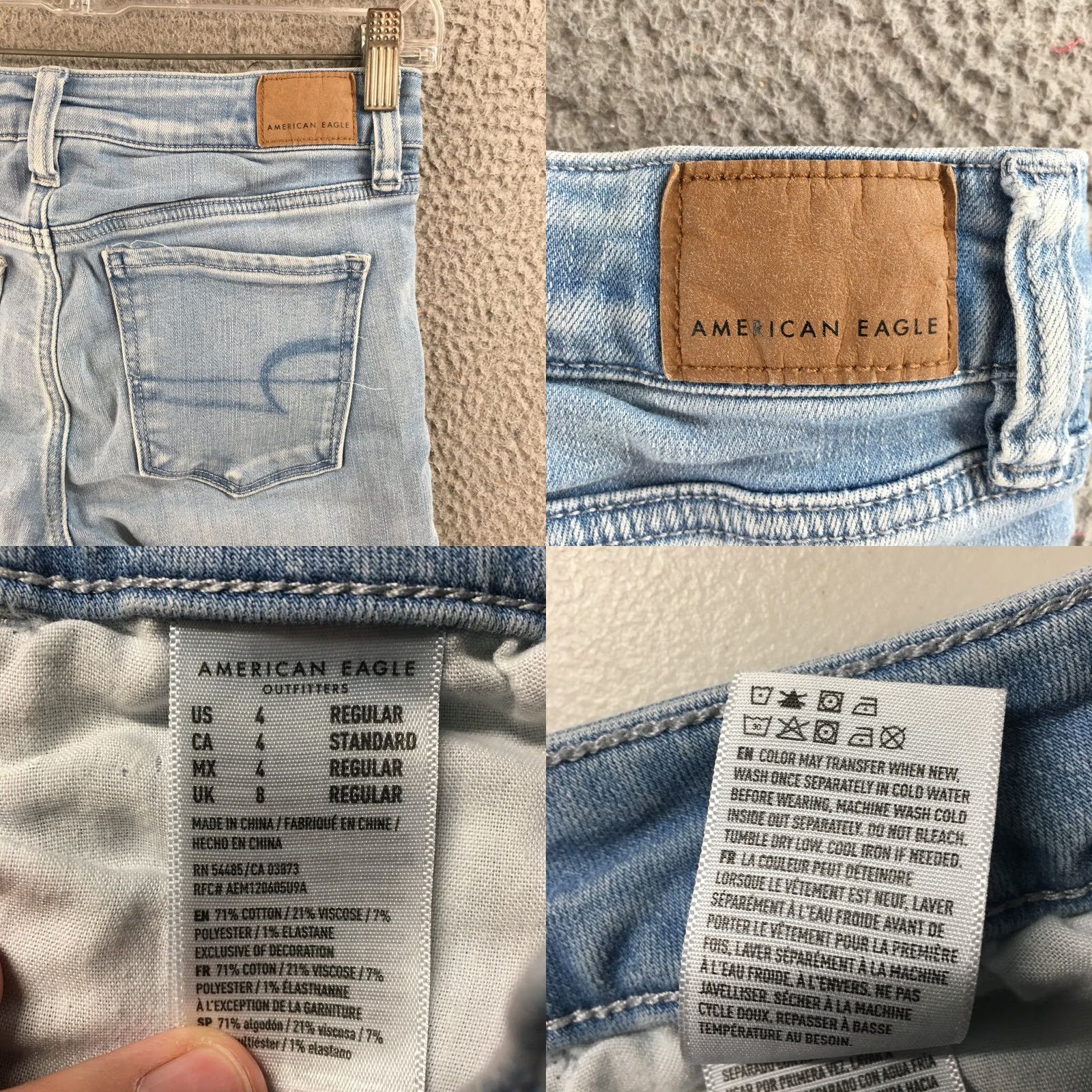 American Eagle Outfitters American Eagle Outfitters Jeans Womens 4 Regular Light Wash Skinny Zip Fly Stretch Denim Jeans Size 27" / US 4 / IT 40 - 10 Thumbnail