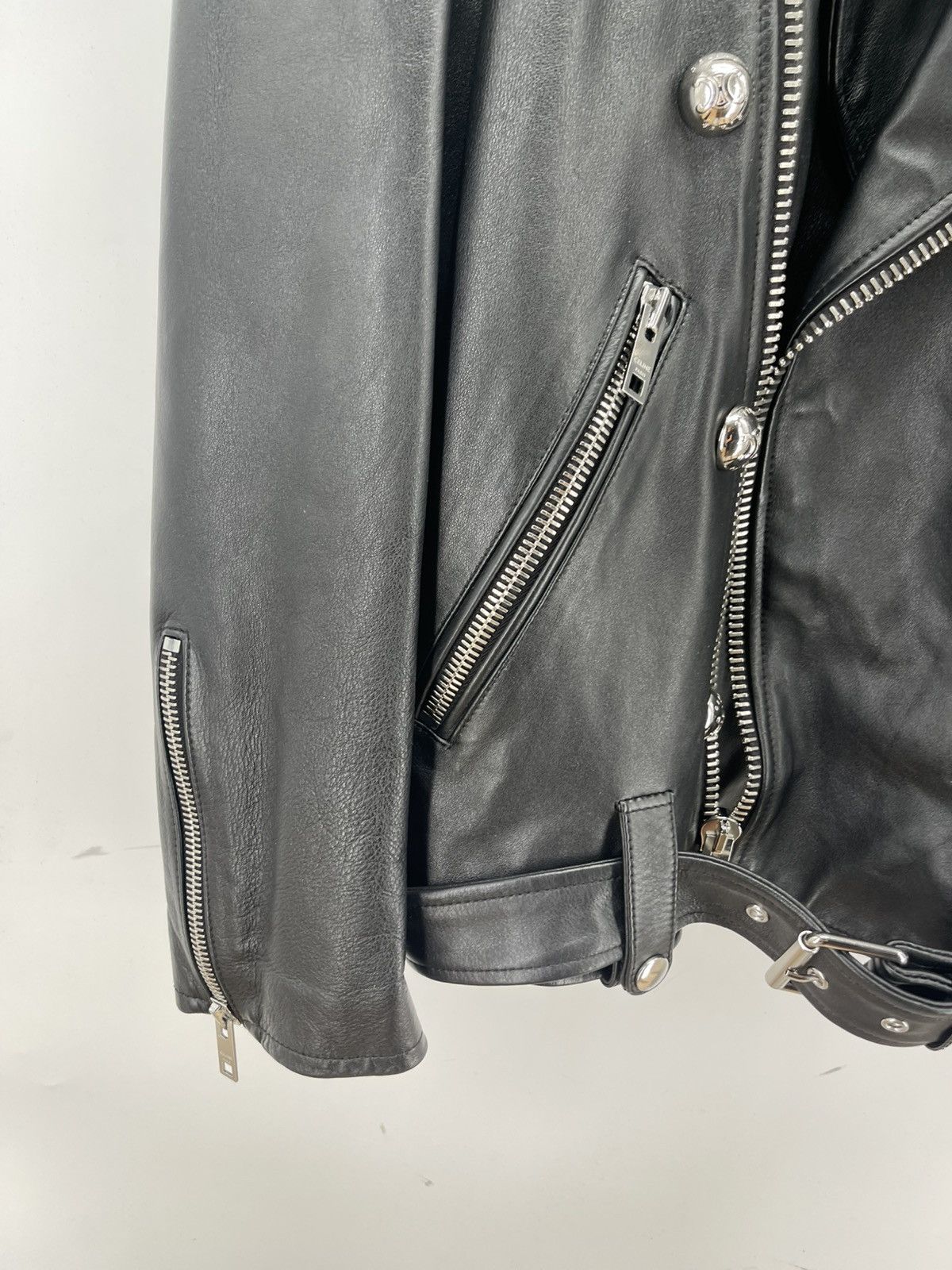 Celine Celine leather biker jacket size 40 Size S / US 4 / IT 40 - 3 Thumbnail