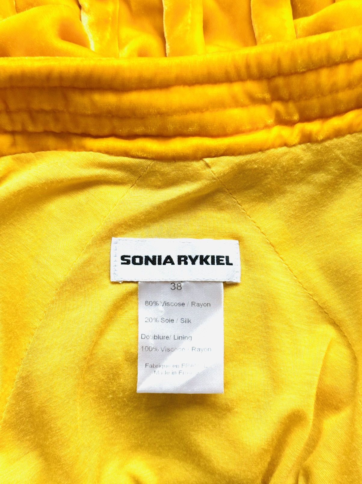 Sonia Rykiel S/S 08 Sonia Rykiel marigold yellow velvet bomber jacket 38 Size S / US 4 / IT 40 - 3 Thumbnail