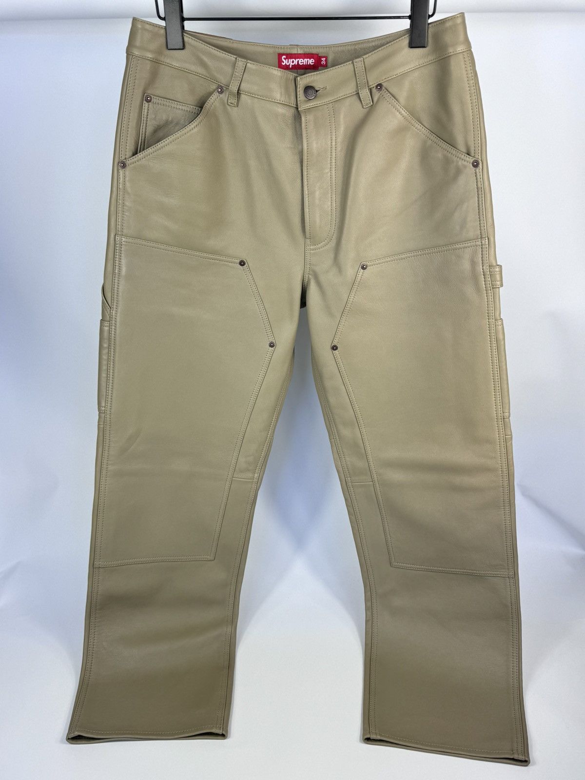Supreme LEATHER CARPENTER PANTS | Grailed