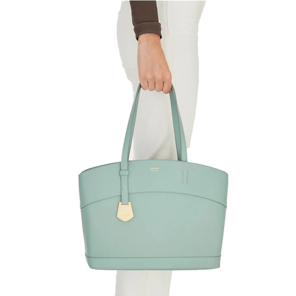 Salvatore Ferragamo o1s1rm0924 Size: OS / Charming Tote Bag in Sage Green Size ONE SIZE - 2 Thumbnail