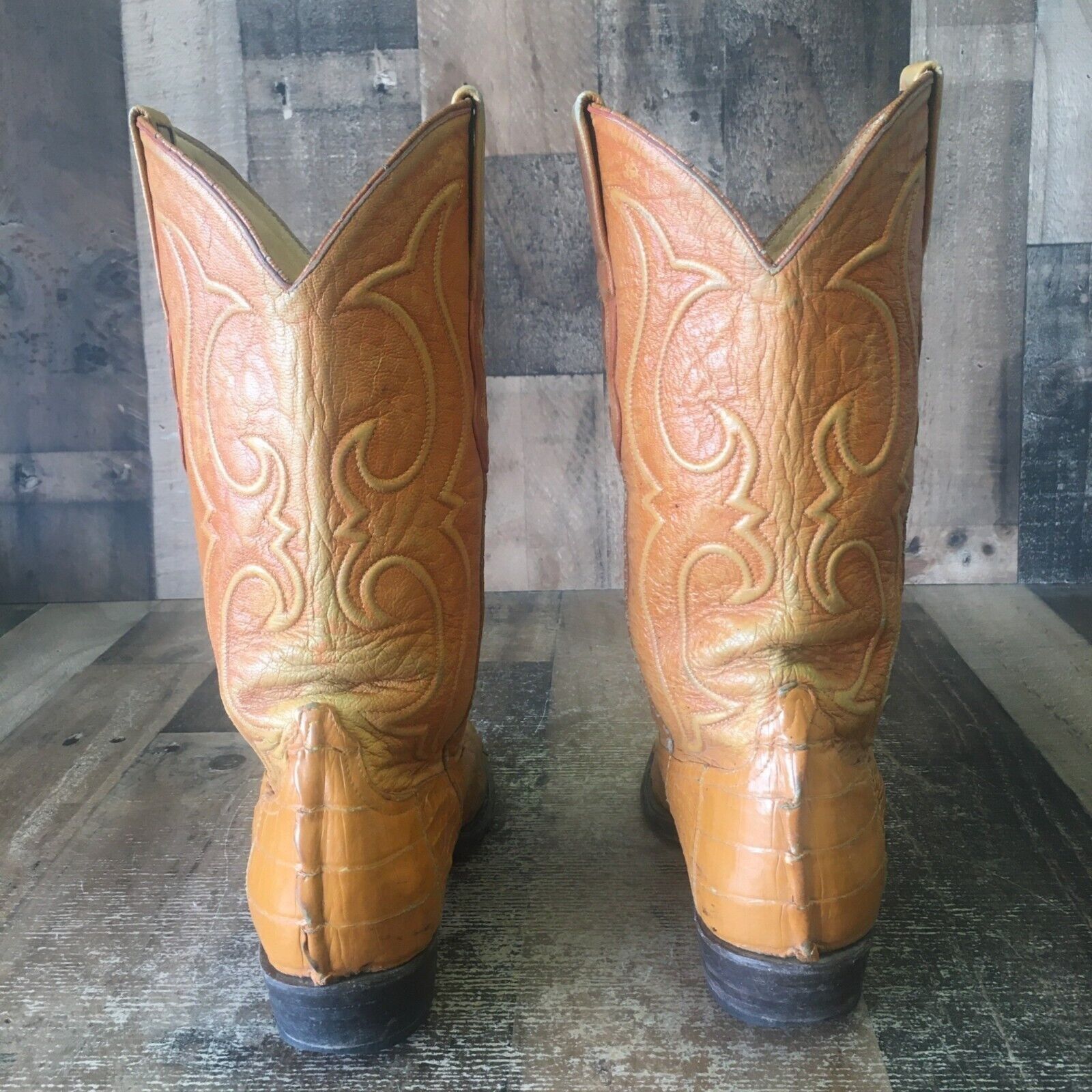 Vintage Los Altos Vintage Caiman Tail Western Cowboy Boots Mens 9 EE Size US 9 / EU 42 - 8 Thumbnail