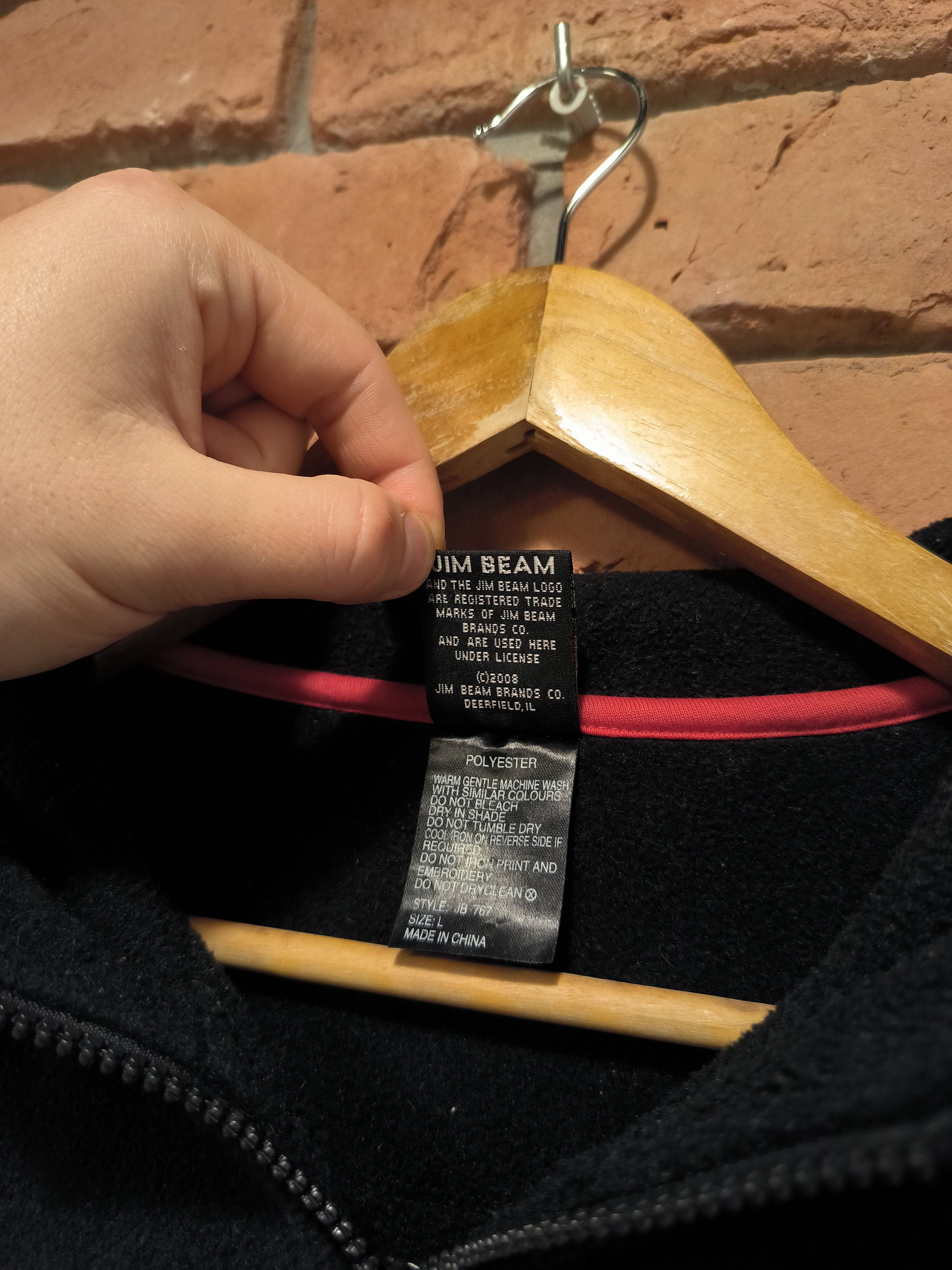Vintage Vintage Jim Beam Fleece Sweatshirt Zip 2008 Size US XL / EU 56 / 4 - 7 Thumbnail