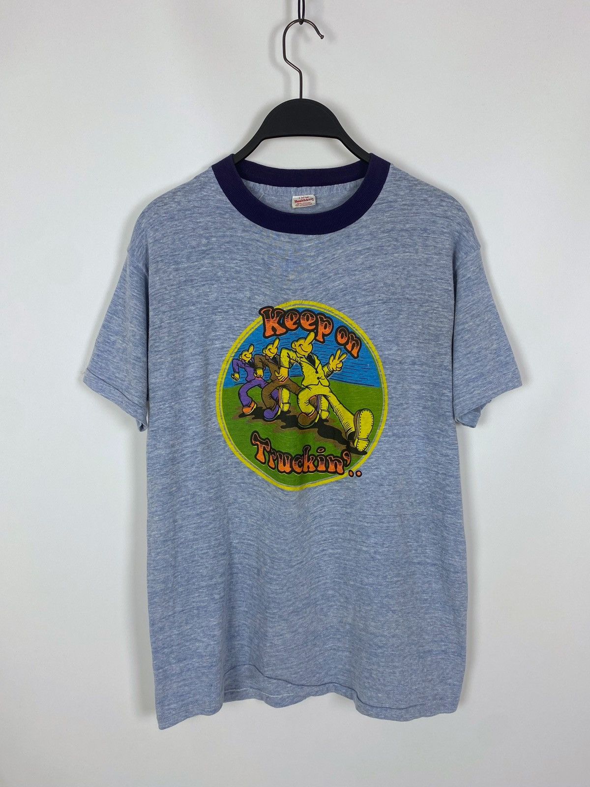 Vintage 1970’s Vintage R. Crumb Keep On Truckin’.. Graphic Tee Size US L / EU 52-54 / 3 - 1 Thumbnail