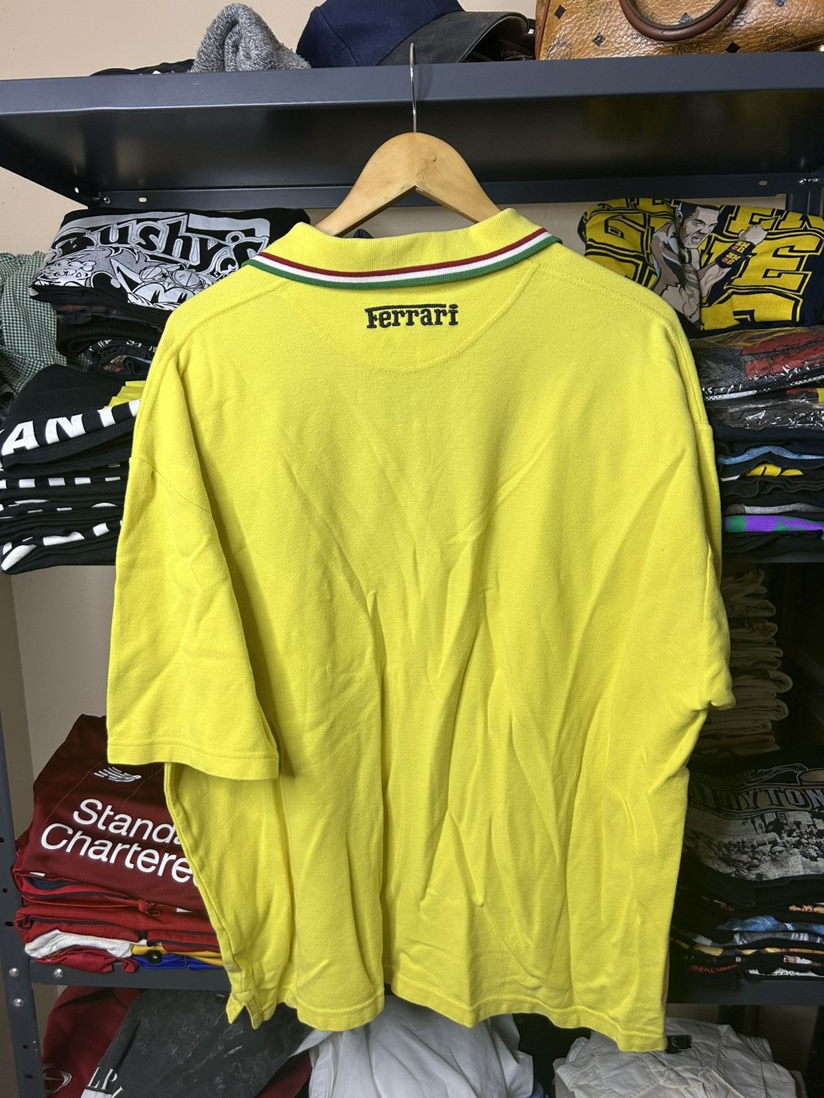 Ferrari Vintage Ferrari Yellow Polo Shirt 90s XL Size US XL / EU 56 / 4 - 4 Thumbnail