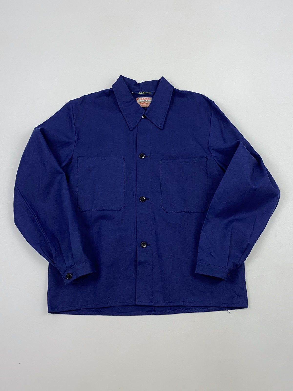 Vintage 70’s Vintage Echt Hydronblau Sanfor Boxy Work Jacket Size US M / EU 48-50 / 2 - 1 Thumbnail