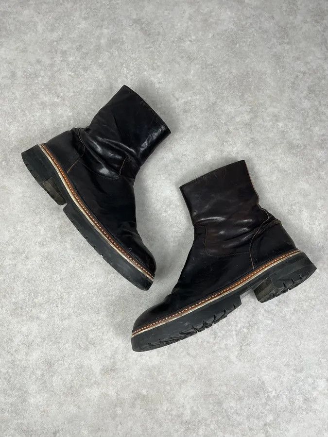 Ann Demeulemeester Ann Demeulemeester Black Leather Ankle Boots Size US 11 / EU 44 - 3 Thumbnail