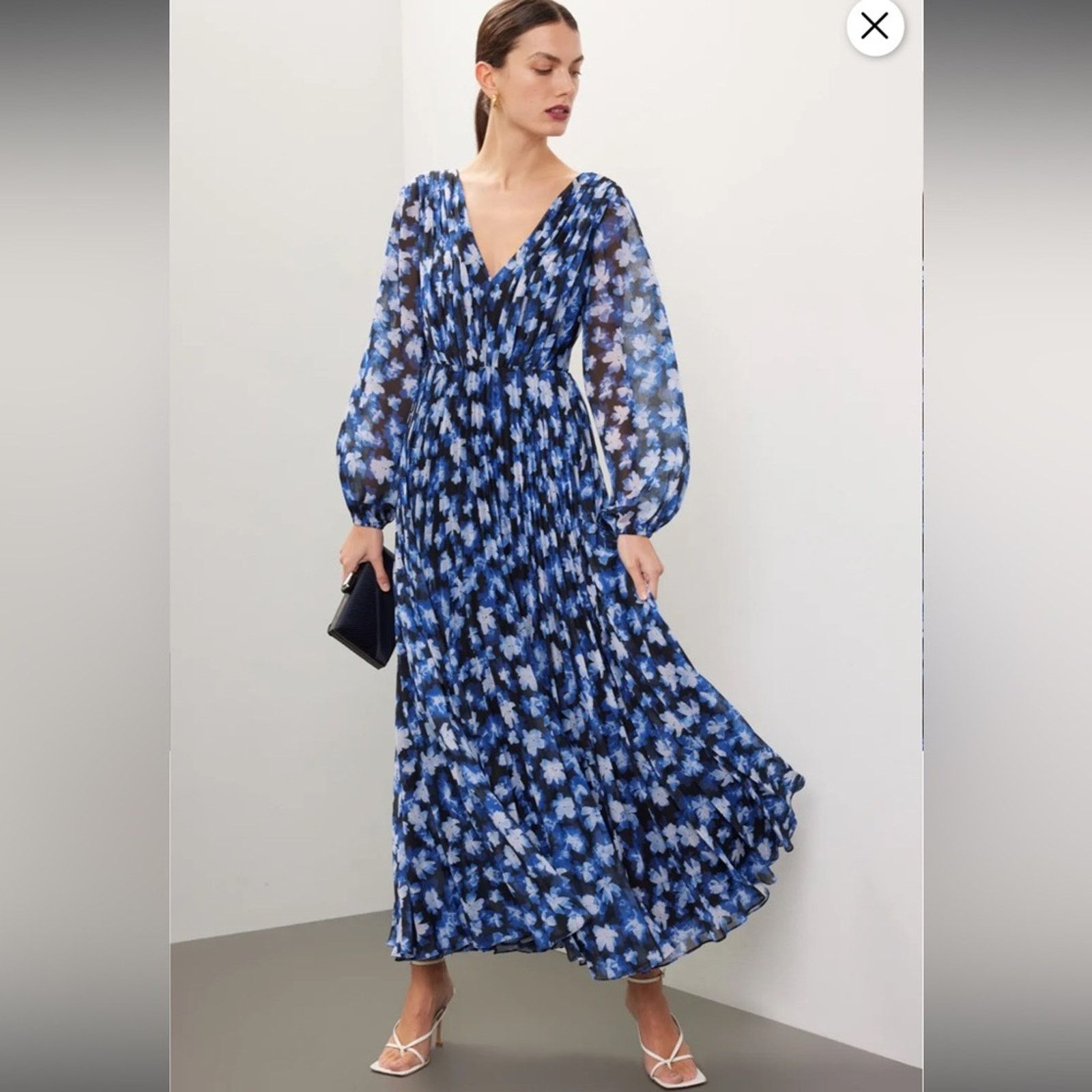 Monique Lhuillier RTR ML Monique Lhuillier Melanie Floral Maxi Dress Sz 10 Size L / US 10 / IT 46 - 1 Thumbnail