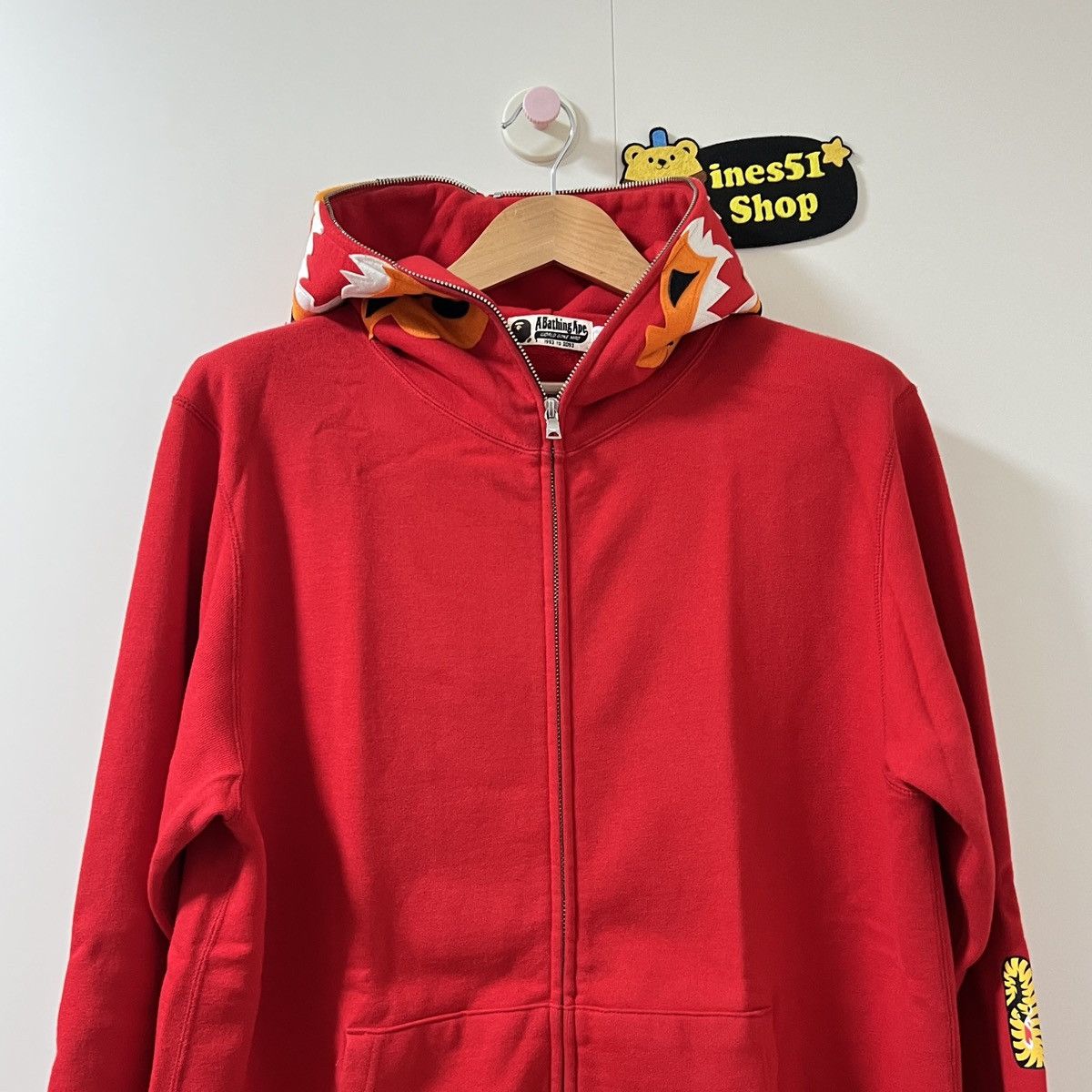 Bape Bape Red Color Tiger Zip Up Hoodie Size US XL / EU 56 / 4 - 5 Thumbnail