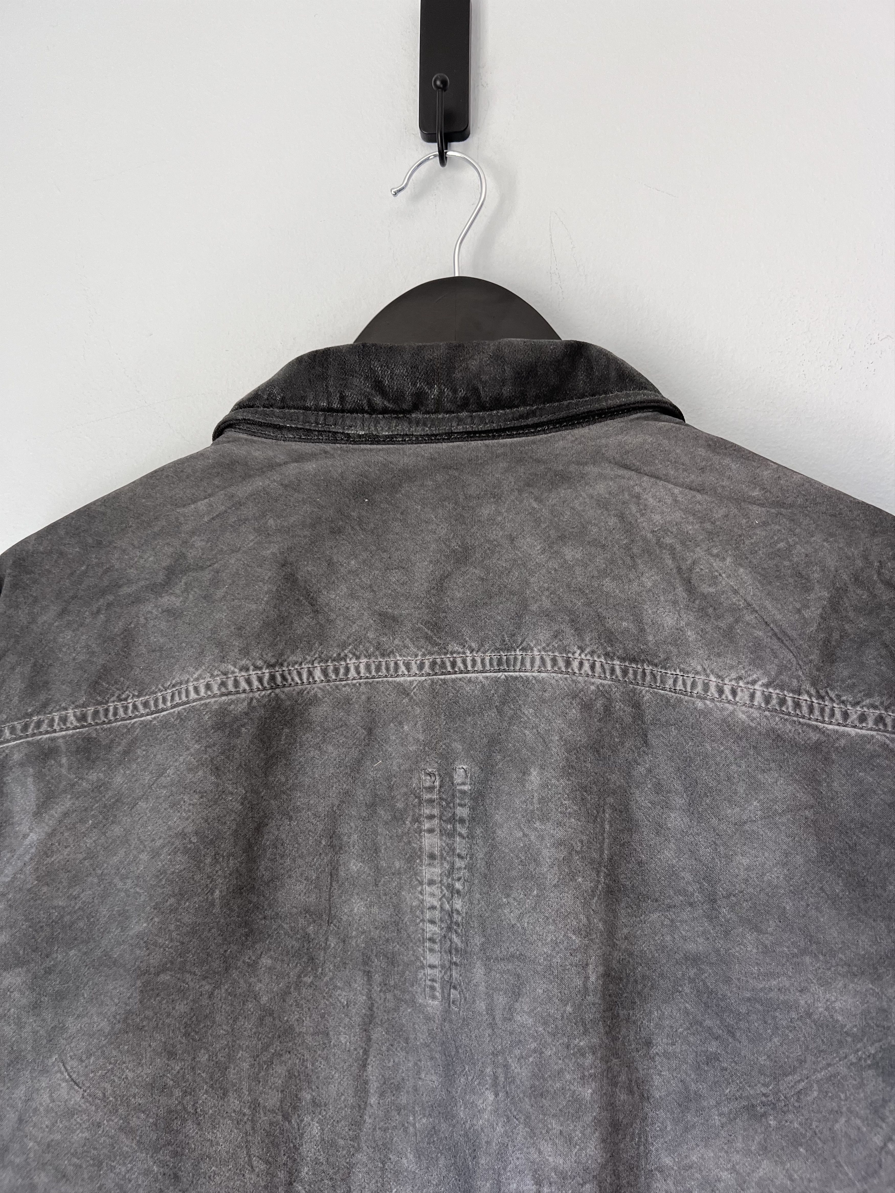 Rick Owens Drkshdw Rick Owens DRKSHDW Splintered Shirt in Stone Grey Size US XL / EU 56 / 4 - 6 Thumbnail