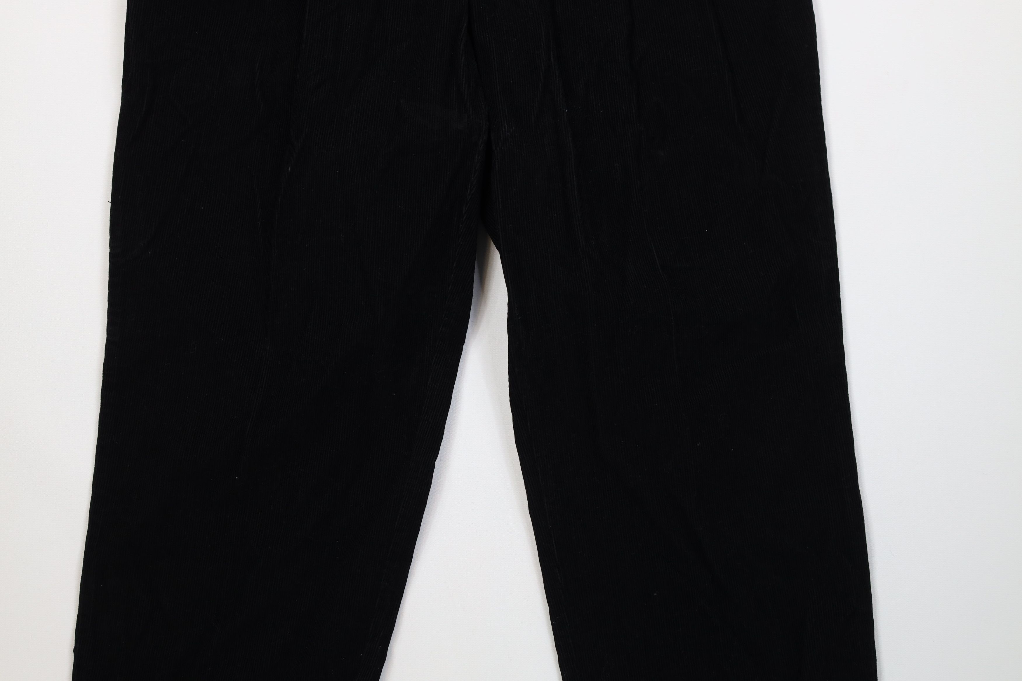 Vintage Vintage 90s Streetwear Wide Leg Corduroy Chino Pants Black Size US 36 / EU 52 - 4 Thumbnail