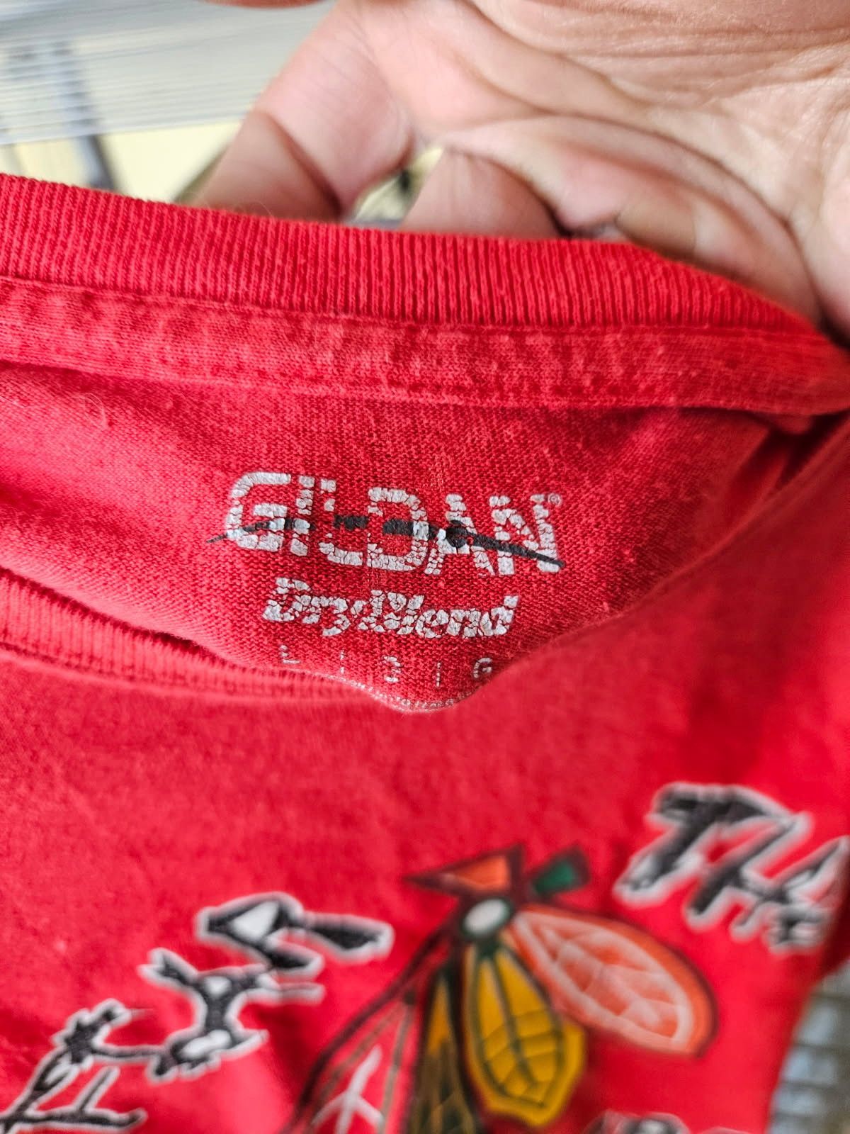 Gildan Chicago Blackhawks Fear The Feathers NHL Gildan Tee Size US L / EU 52-54 / 3 - 3 Thumbnail