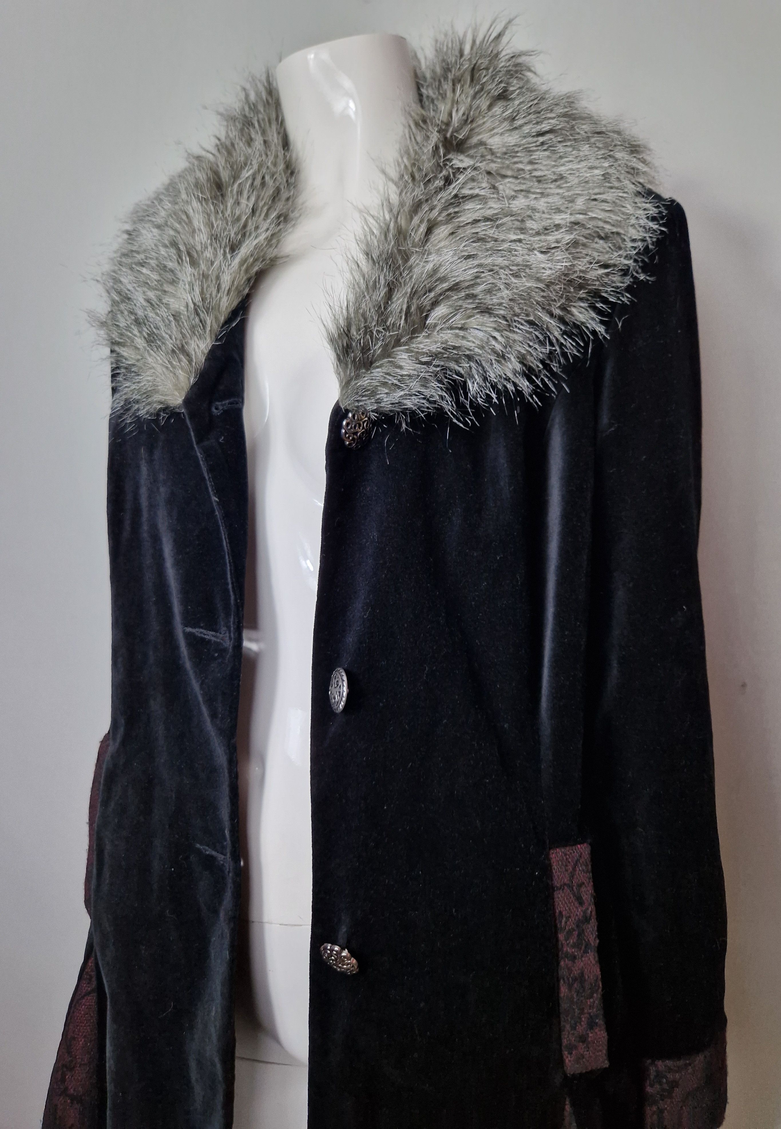 Hysteric Glamour × If Six Was Nine vintage velour faux fur goth coat Size M / US 6-8 / IT 42-44 - 3 Thumbnail