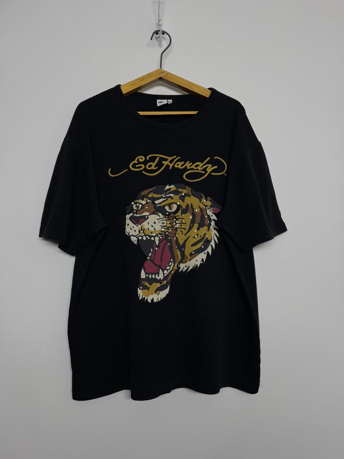 Ed Hardy Vintage 90's Ed Hardy Japanese Tiger Tattoo Y2K T-shirt Size XXL / US 16-18 / IT 52-54 - 6 Thumbnail